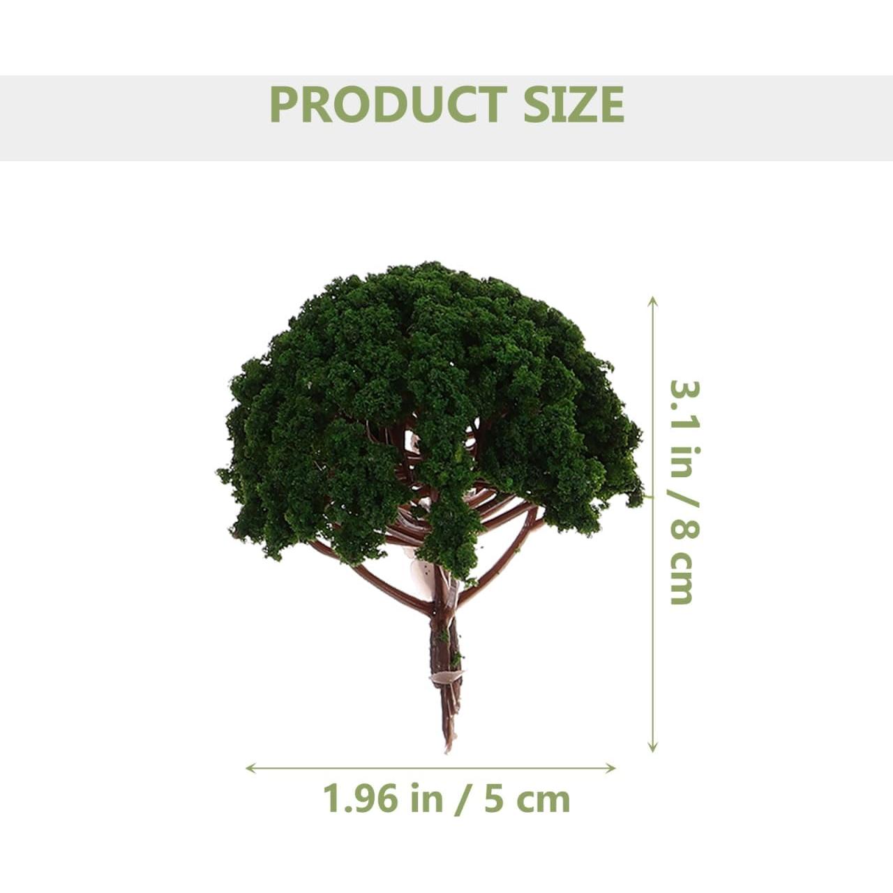 20 Árboles Miniatura Falsos DOITOOL para Escenografía Verde