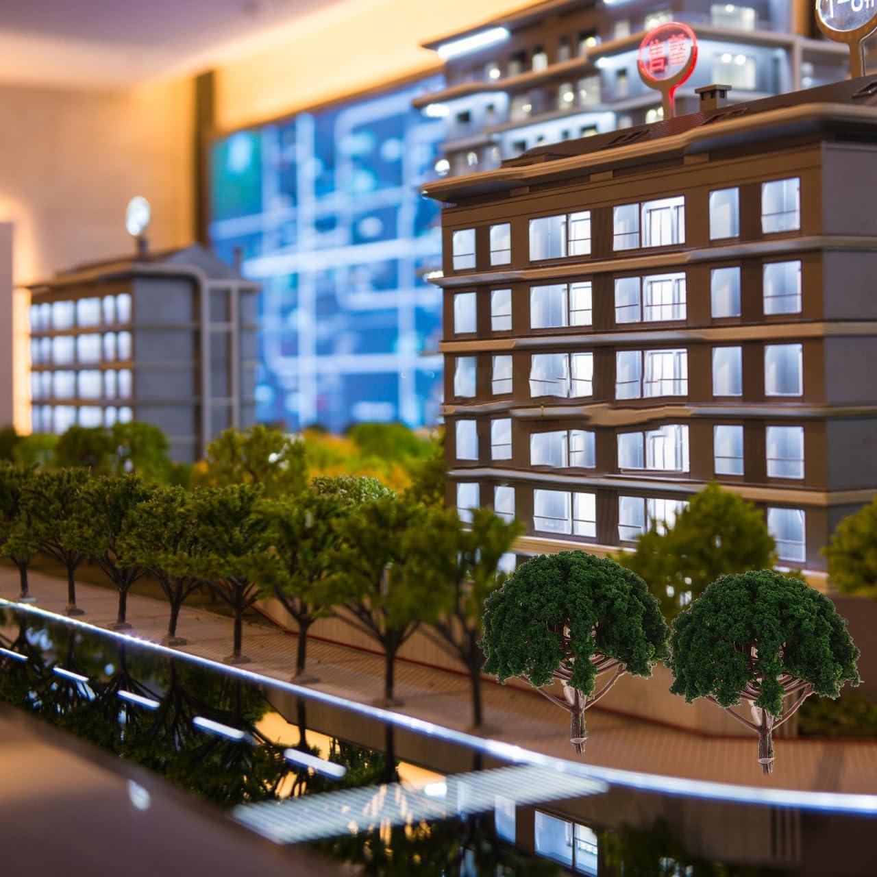 20 Árboles Miniatura Falsos DOITOOL para Escenografía Verde