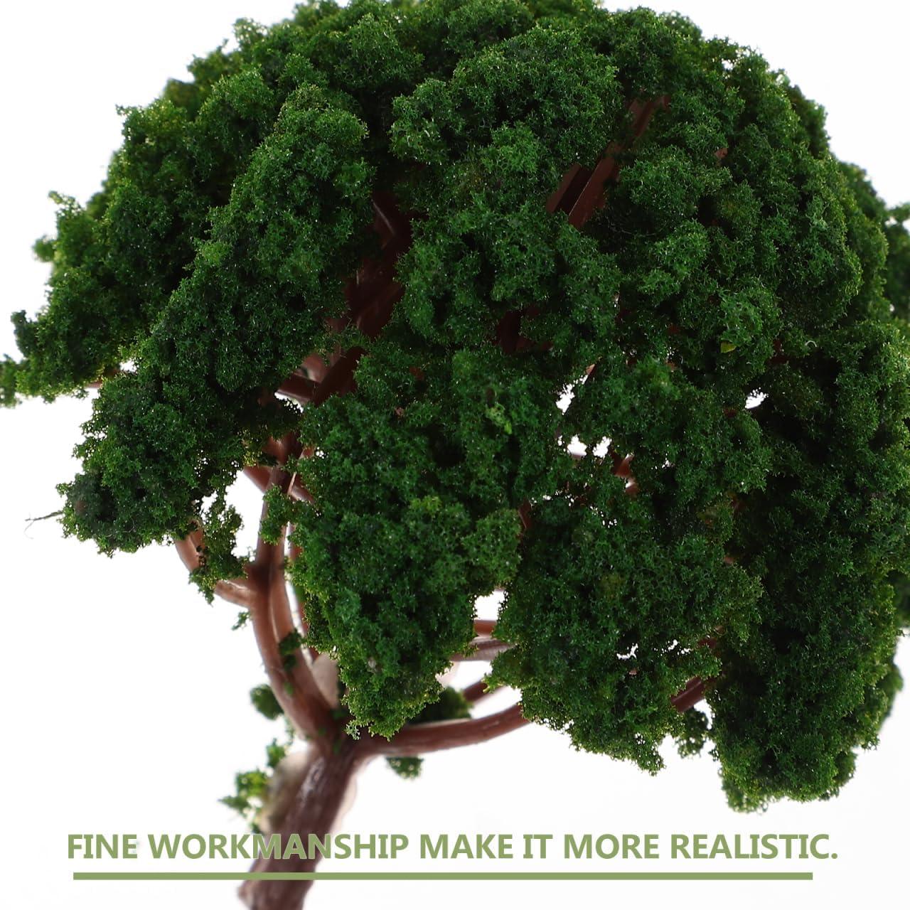 20 Árboles Miniatura Falsos DOITOOL para Escenografía Verde