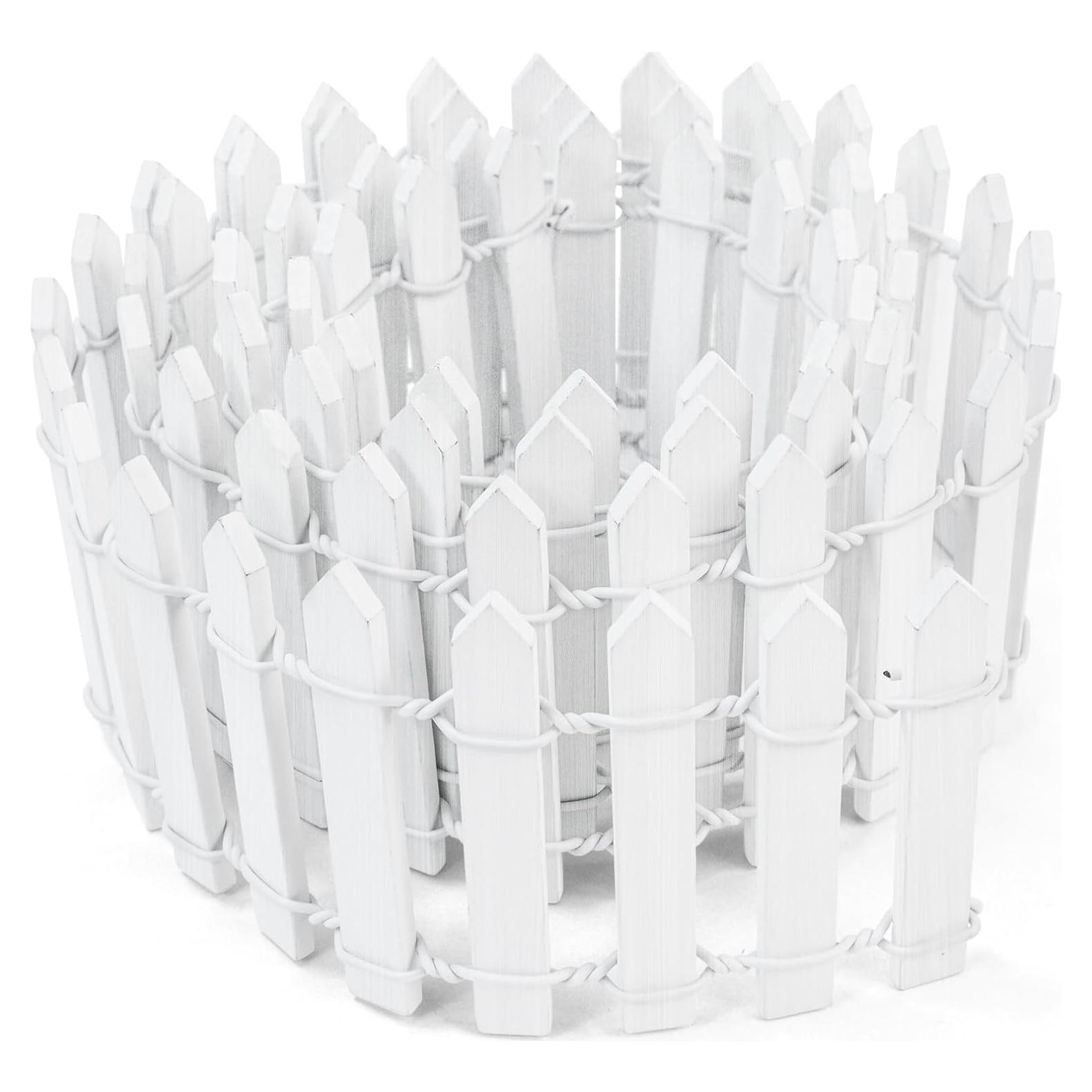 Mini Cerca de Jardín de Hadas Blanca GAQWOK 90 cm Decorativa