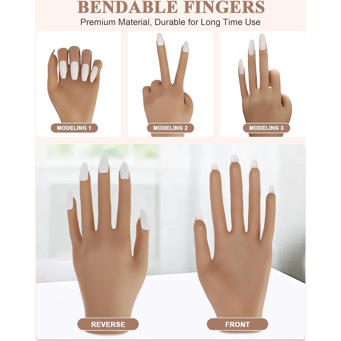 Mano de Práctica para Uñas Acrílicas Difenni 34.8x16cm