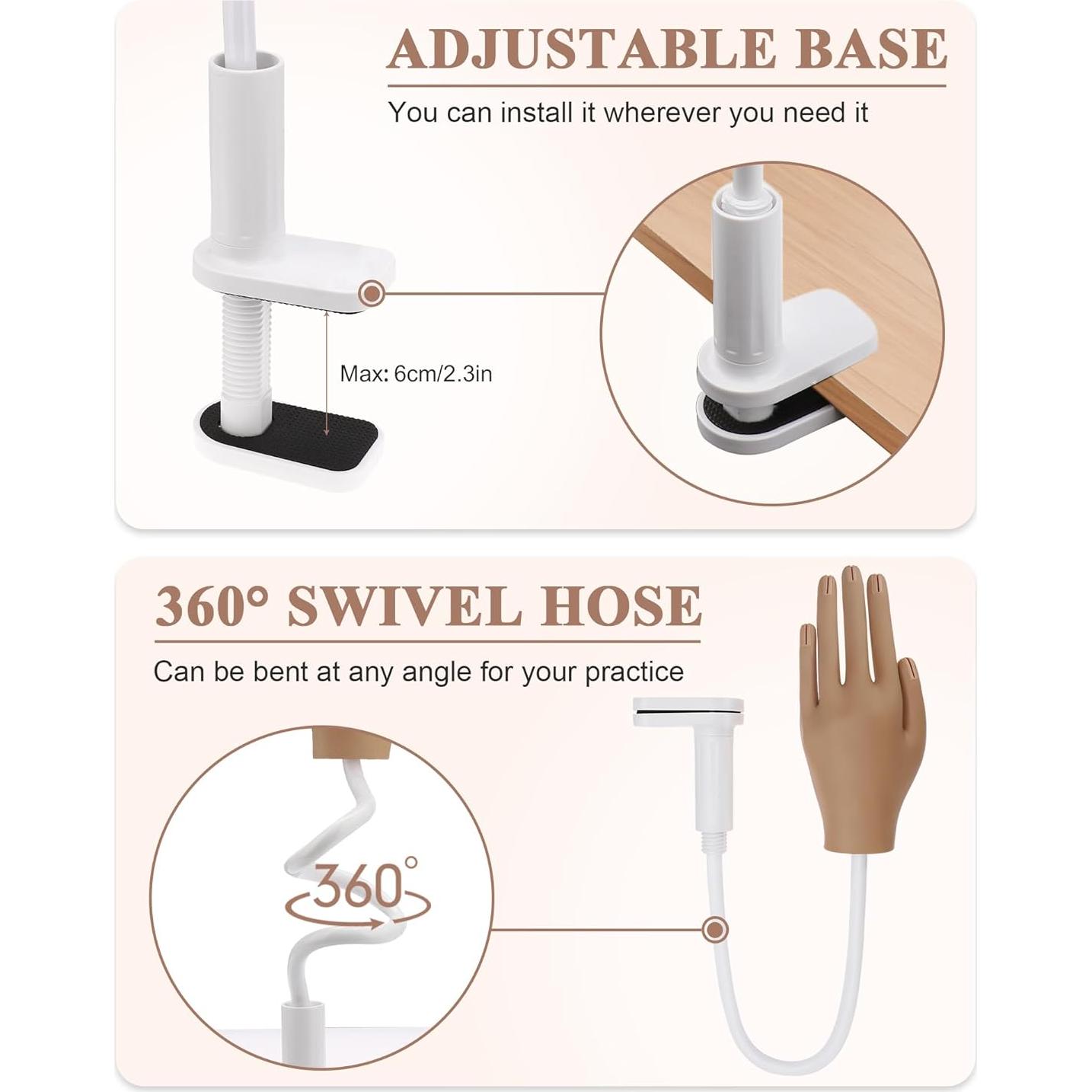 Mano de Práctica para Uñas Acrílicas Difenni 34.8x16cm