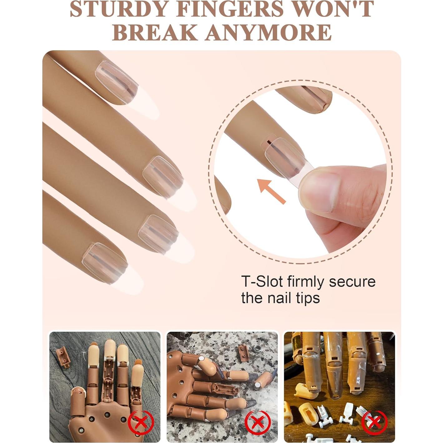 Mano de Práctica para Uñas Acrílicas Difenni 34.8x16cm