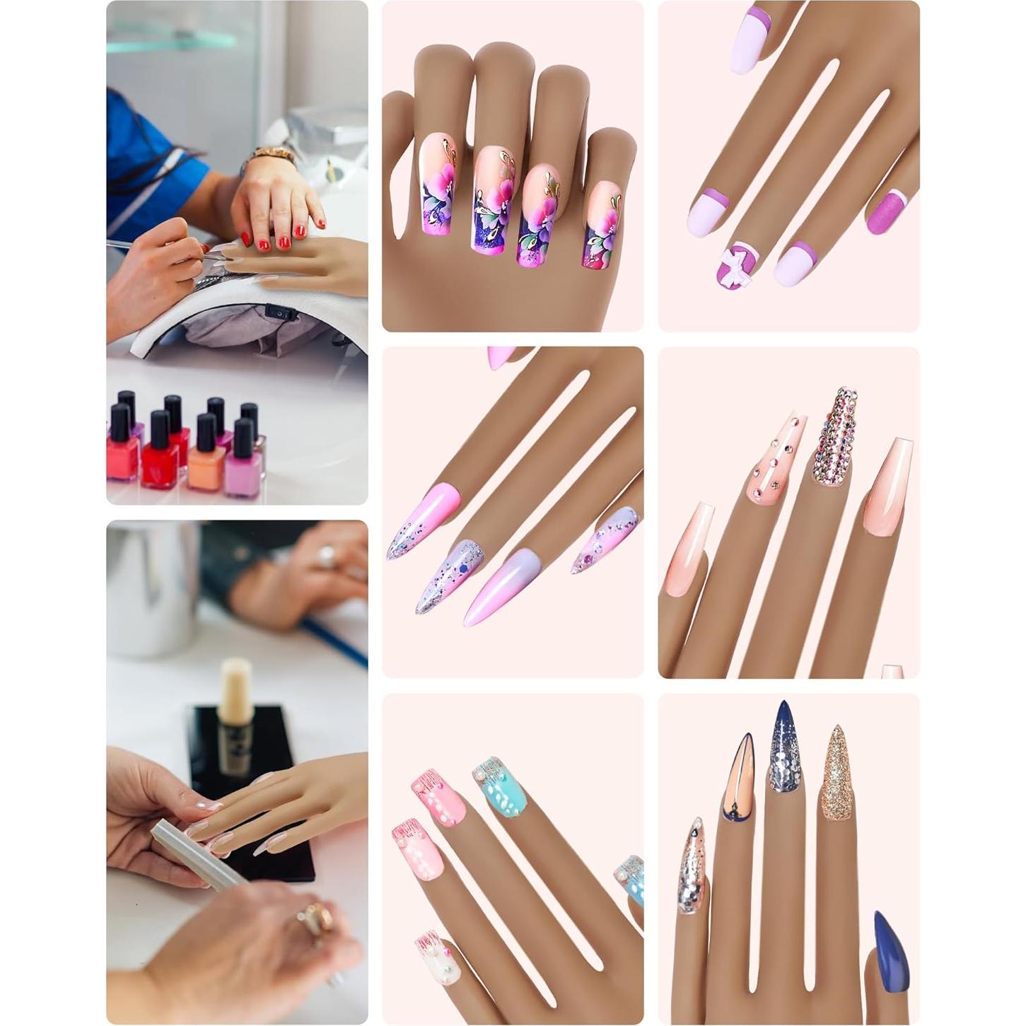 Mano de Práctica para Uñas Acrílicas Difenni 34.8x16cm