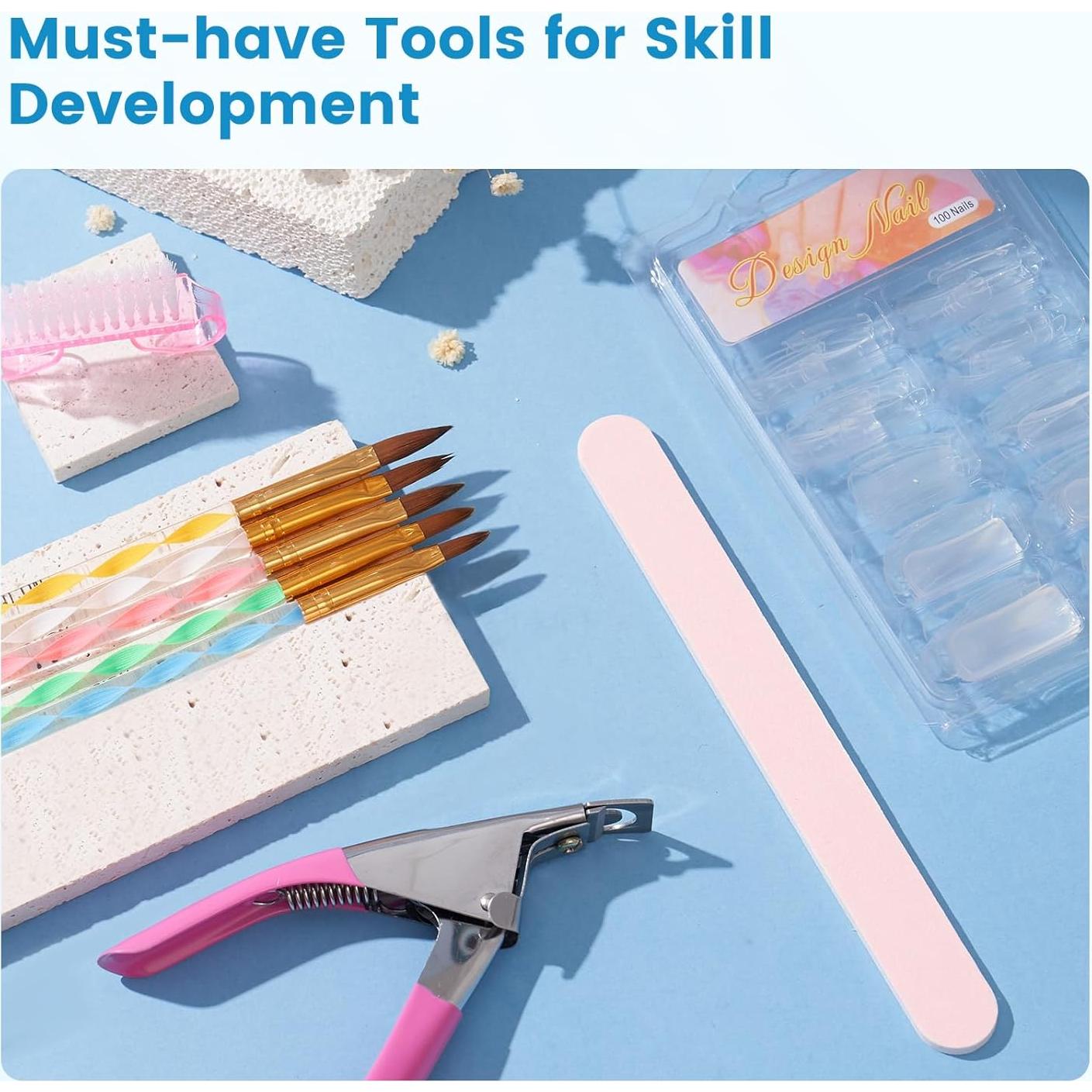 Mano de Práctica Magnética Wilfniee con 200 Consejos de Uñas