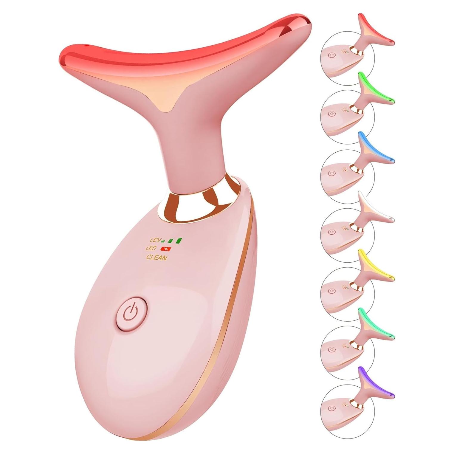 Masajeador Facial ELISHINE 7 Colores Terapia de Luz Reafirmante