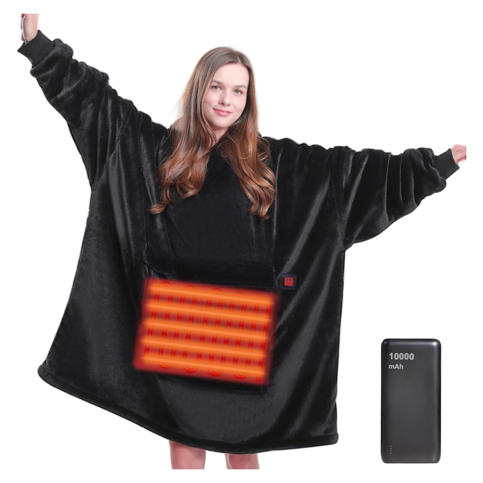 Sudadera Manta Térmica Portátil MAXEVE Gris Sherpa 10000mAh