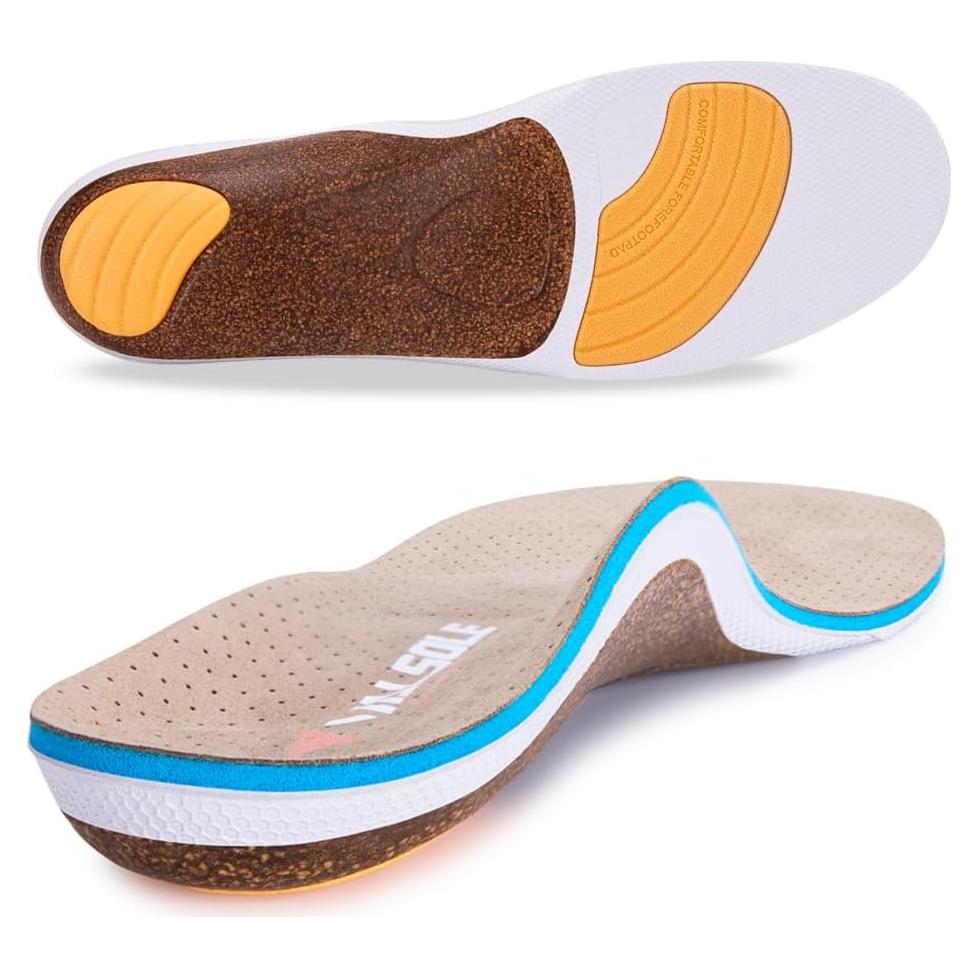 Plantillas de soporte de corcho VALSOLE para pies planos y dolor