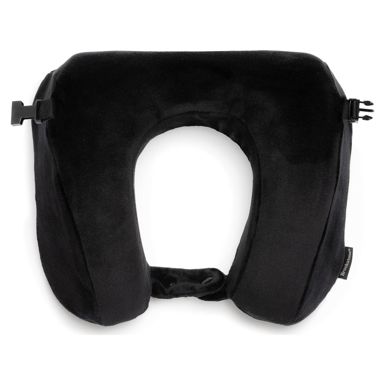 Almohada de Viaje Brookstone Espuma con Memoria Negra