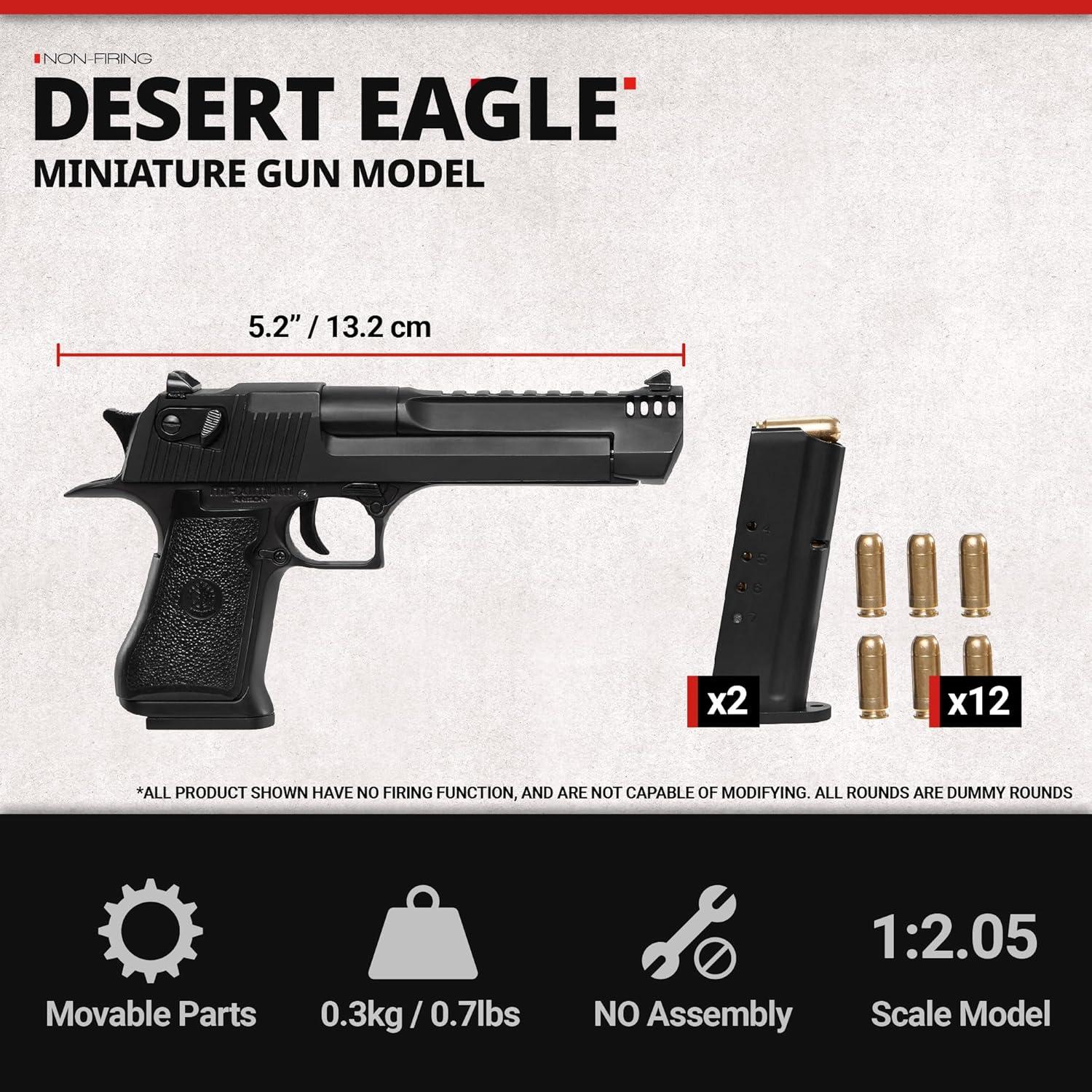 Kit Modelo Miniatura Desert Eagle Massimo Precision 13.21cm