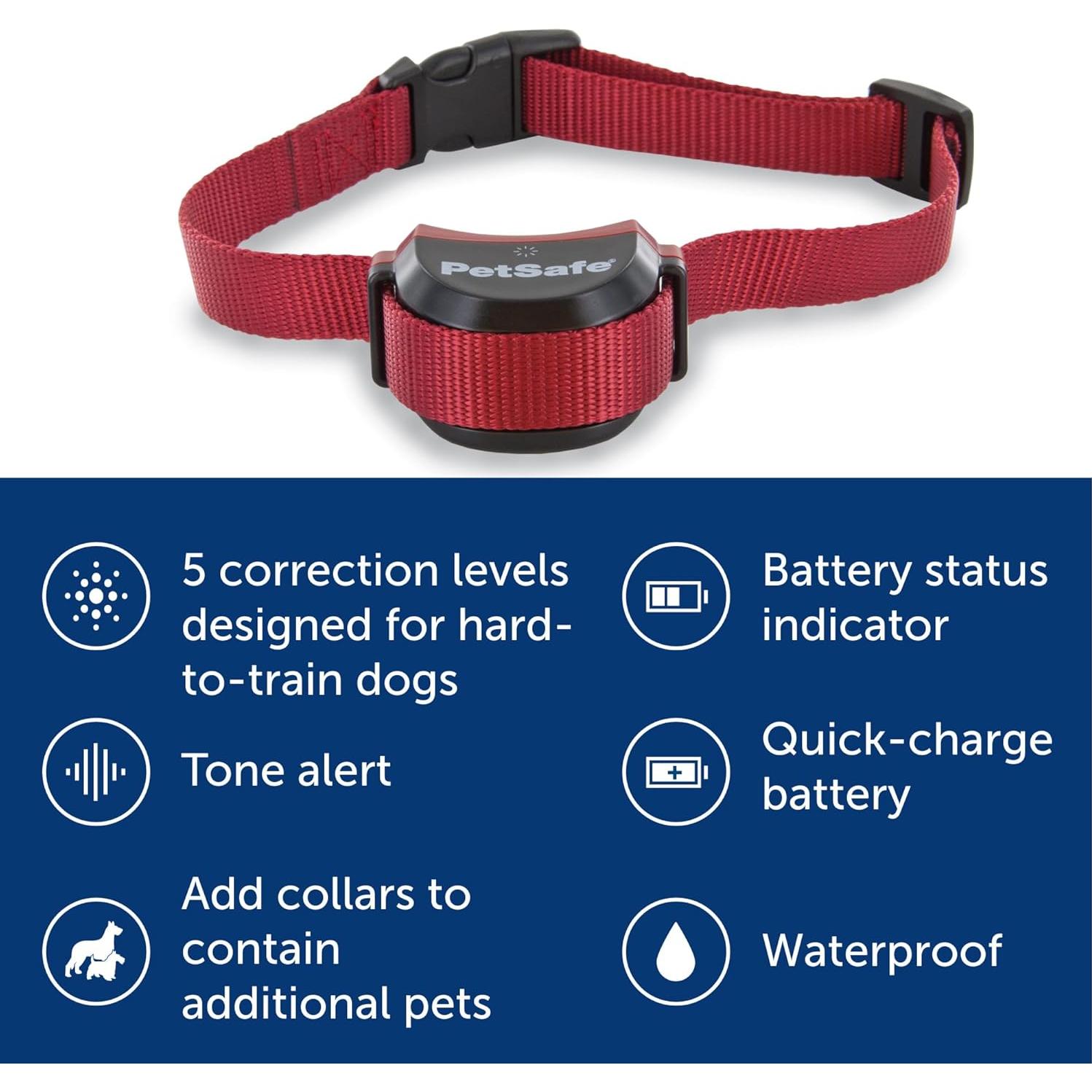 Collar Inalámbrico PetSafe para Perros Obstinados, Recargable y Resistente al Agua