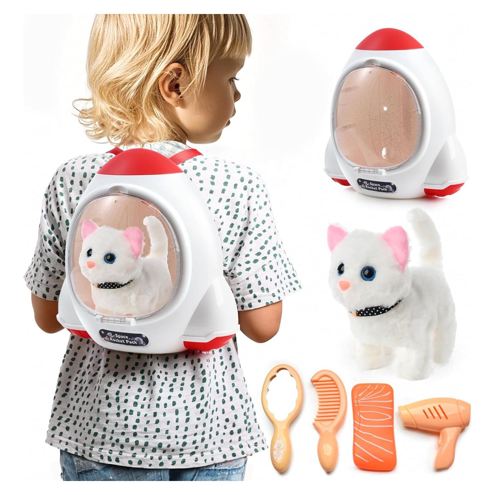 Gato de Peluche Interactivo WorWoder - Gatito Mecánico Blanco