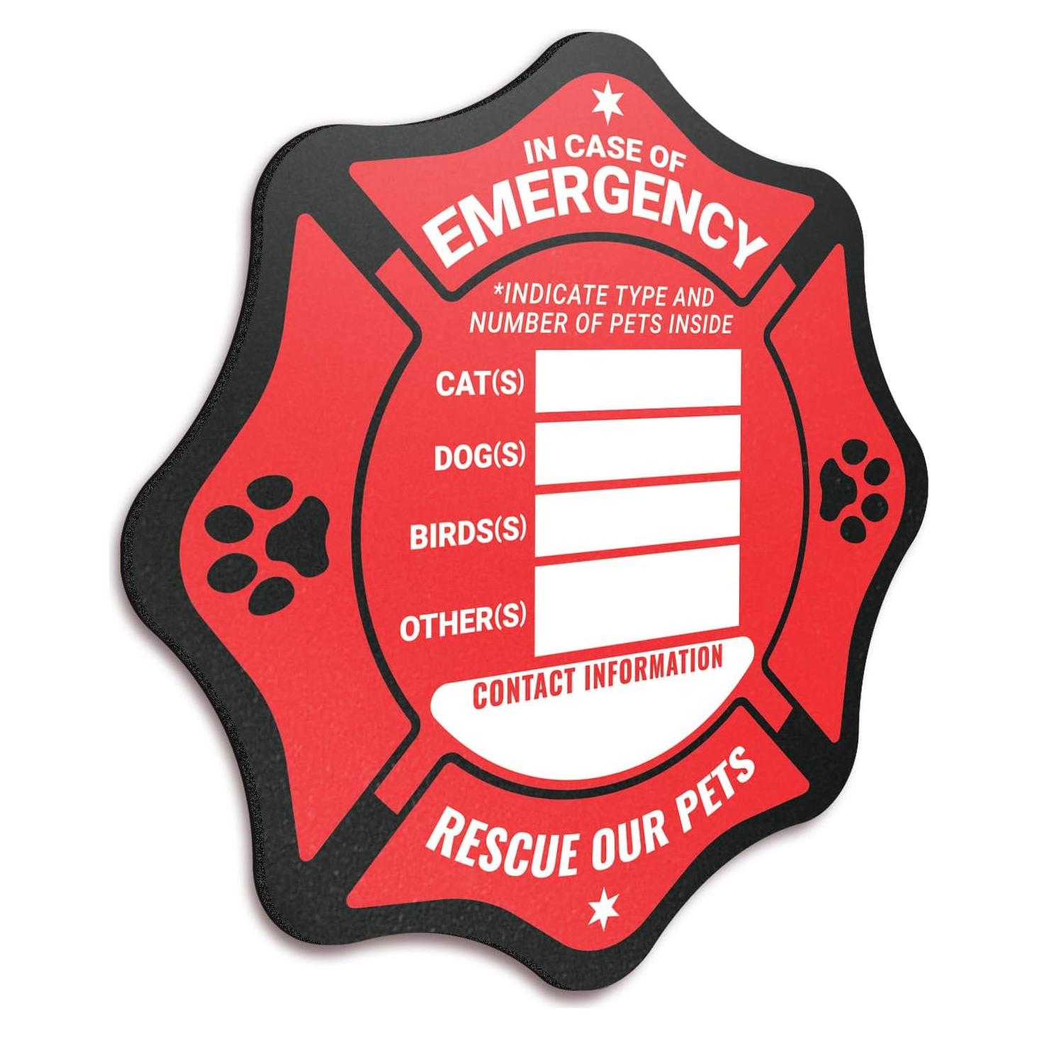 Imán de Emergencia KCD para Rescate de Mascotas - 12 cm