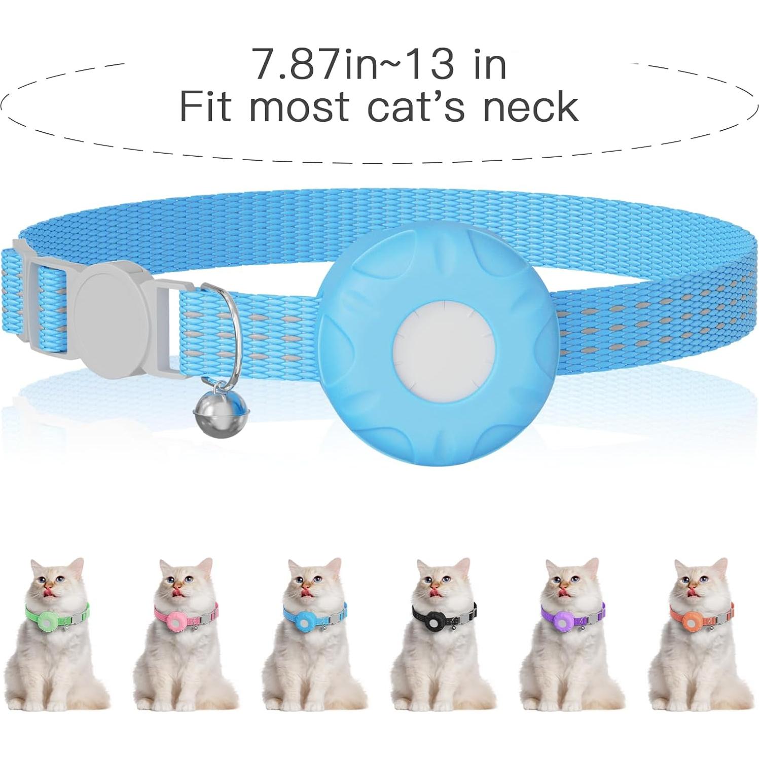 Collar Rastreador de Gatos ZITTZ Azul, Impermeable, Bluetooth iOS