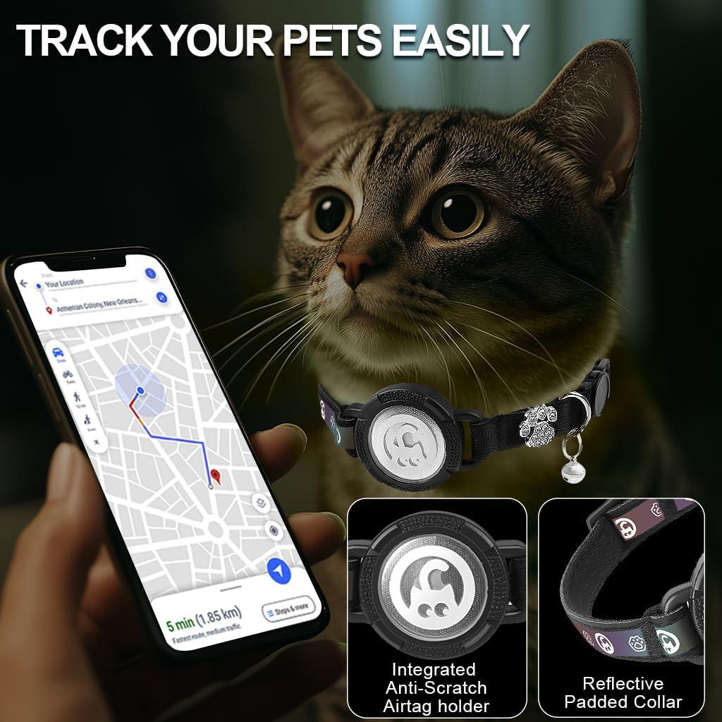 Collar para Gato Airtag Palamede Azul S (24.1-33 cm) Impermeable