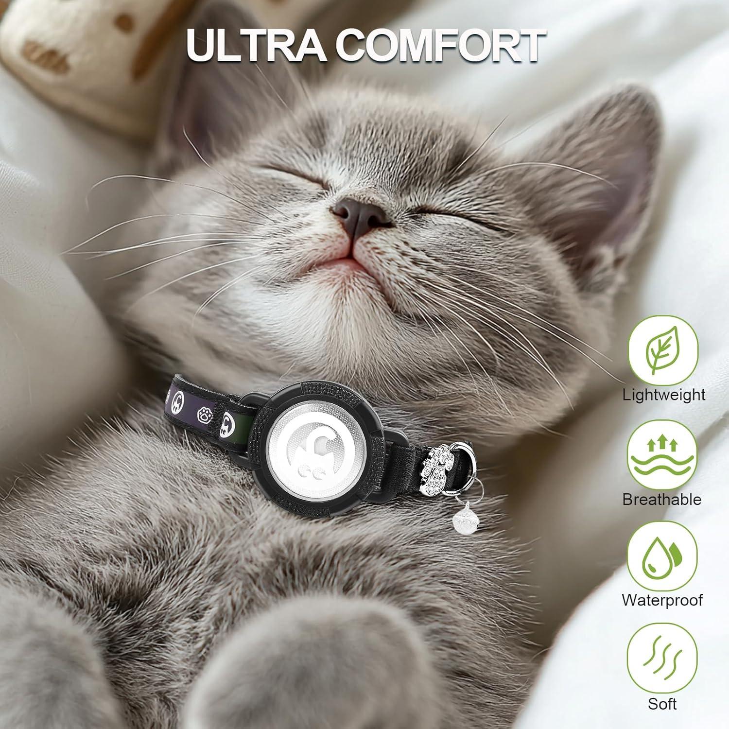 Collar para Gato Airtag Palamede Azul S (24.1-33 cm) Impermeable