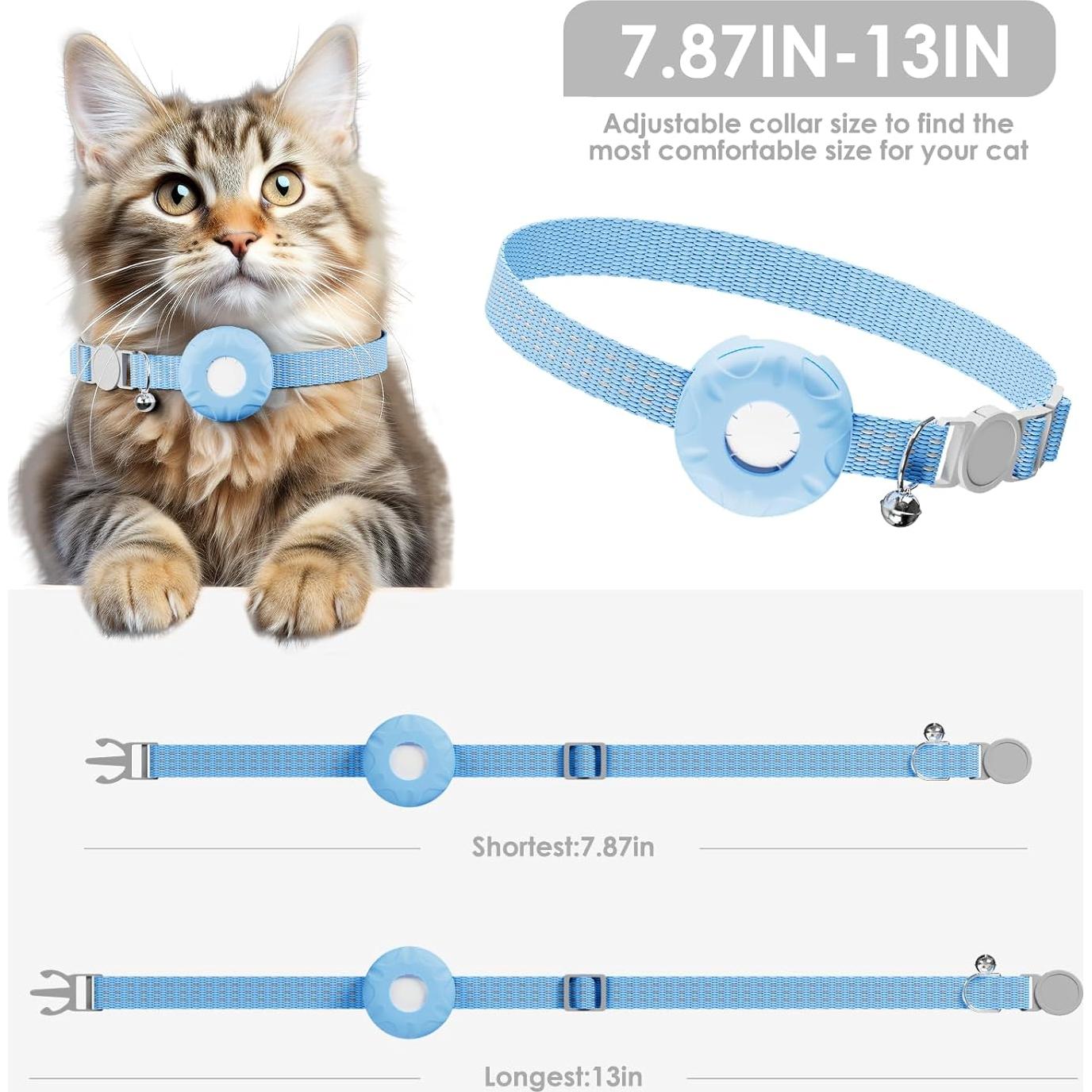 Rastreador GPS para Gatos HONGTOP Azul, Sin Cuota Mensual