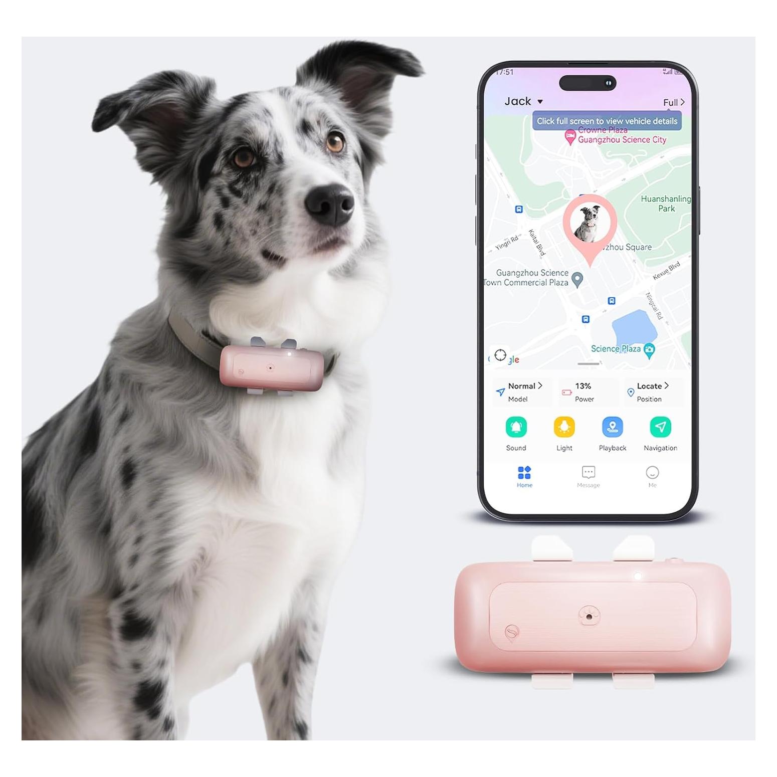 Rastreador GPS Mini TSKWUDA Impermeable para Gatos y Perros