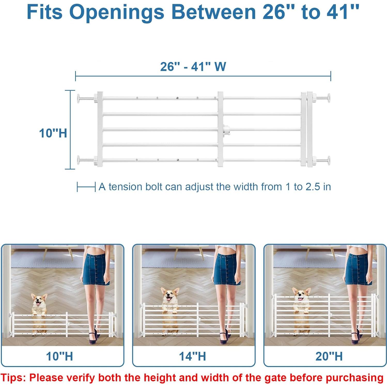 Puerta para Perros Malier 10cm Alta Metal Extra Ancha