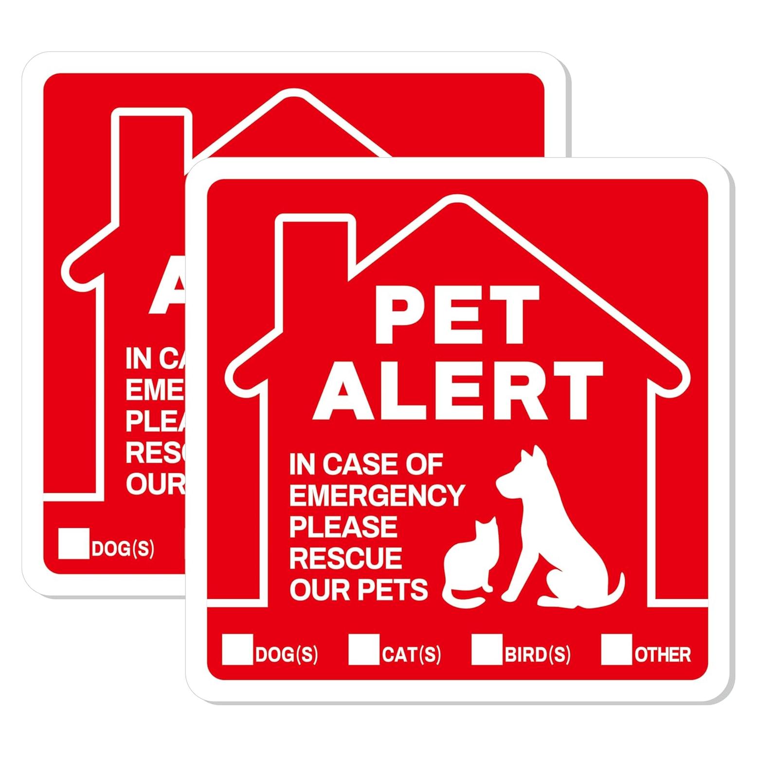 Cartel de Alerta para Mascotas XYL HC - Acrílico 12.7x12.7 cm