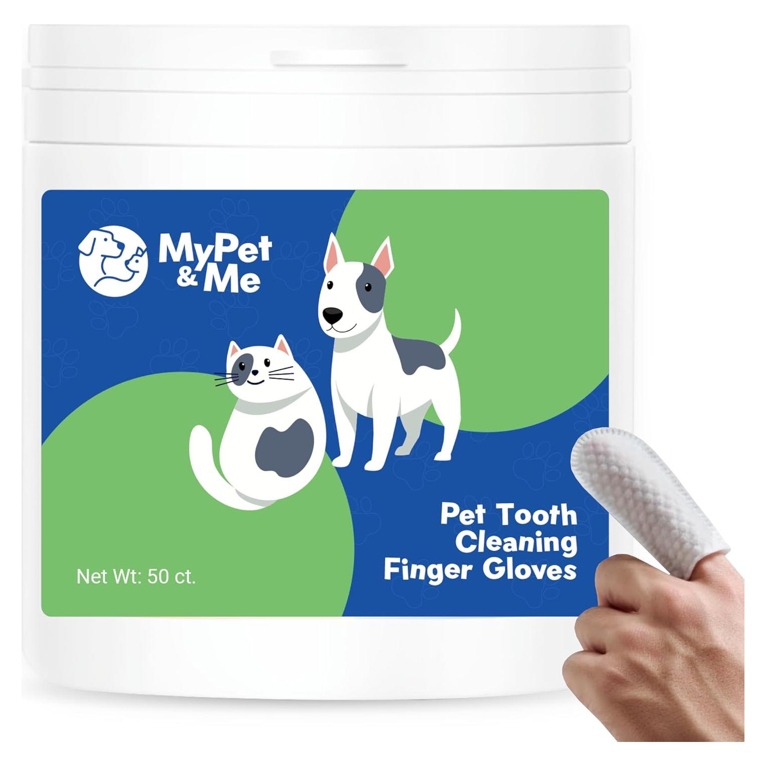 Toallitas Dentales Desechables MyPet&Me - 50 Unidades para Mascotas
