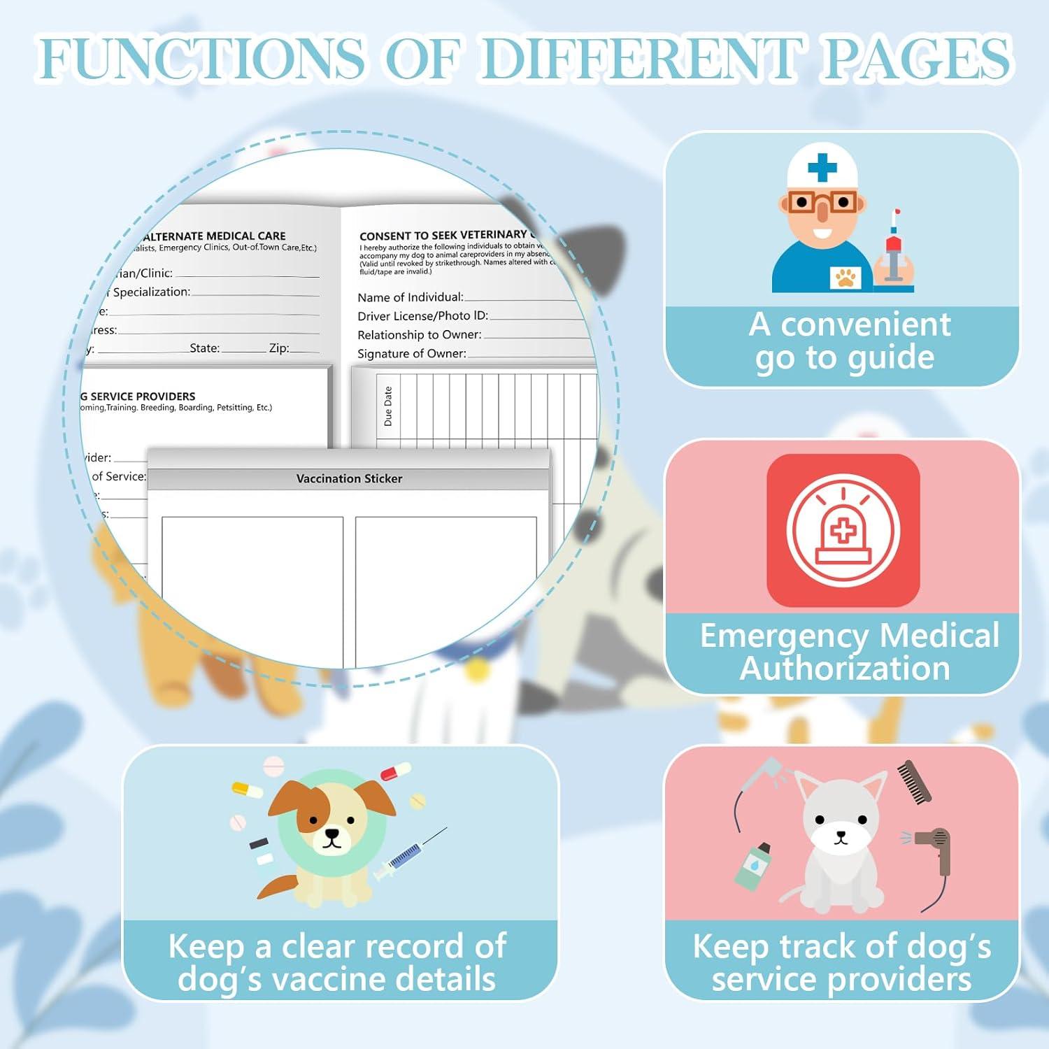 Paquete de 10 Libretas de Registro de Vacunas para Cachorros SKLENICE