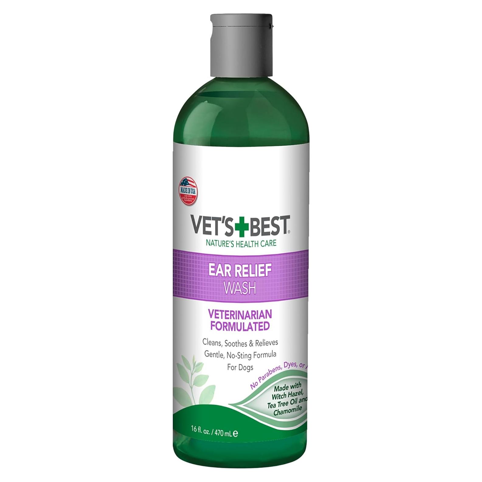 Lavado de Oídos para Perros Vet's Best 476g - Sin Alcohol