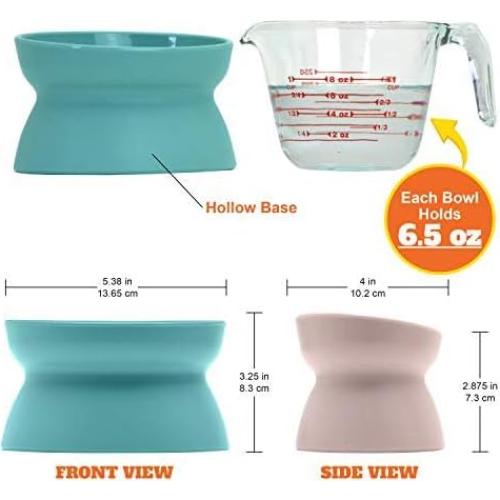 Tazones Elevados para Gatos Kitty City - Paquete de 2 Modernos