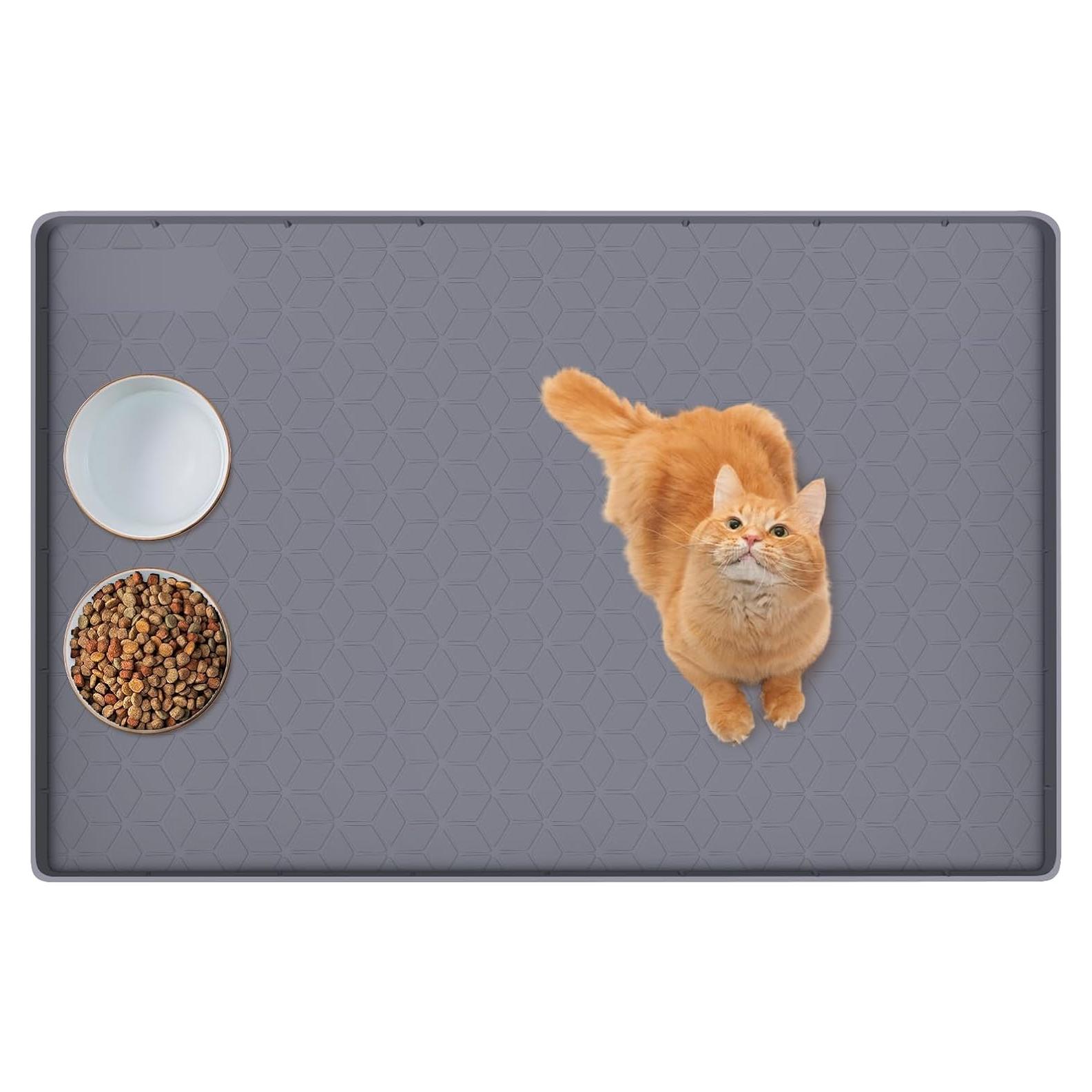 Alfombrilla de Silicona para Comida de Gato Bartuke 86x56cm