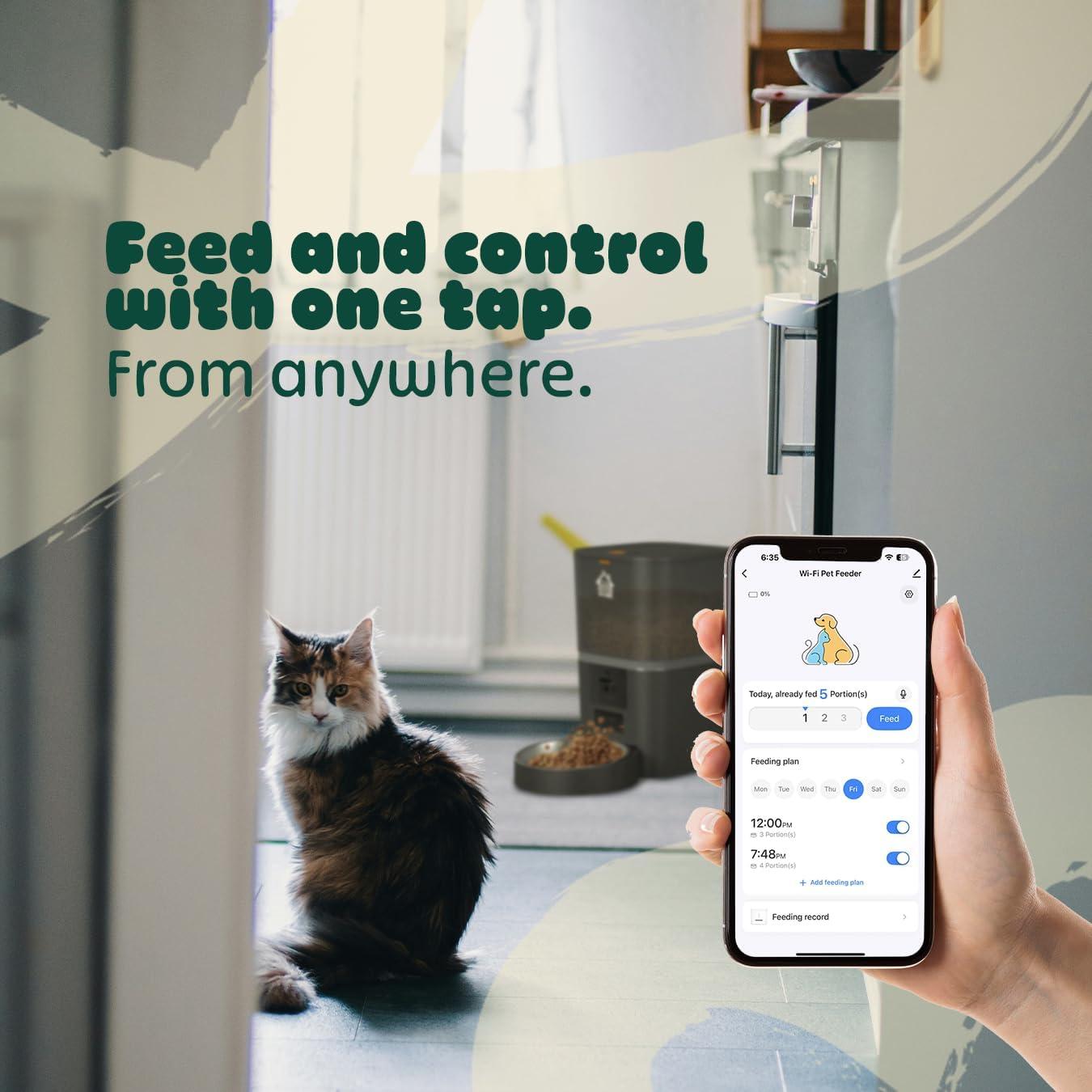 Comedero Inteligente PetsGoodHome 6L con Cámara HD y App