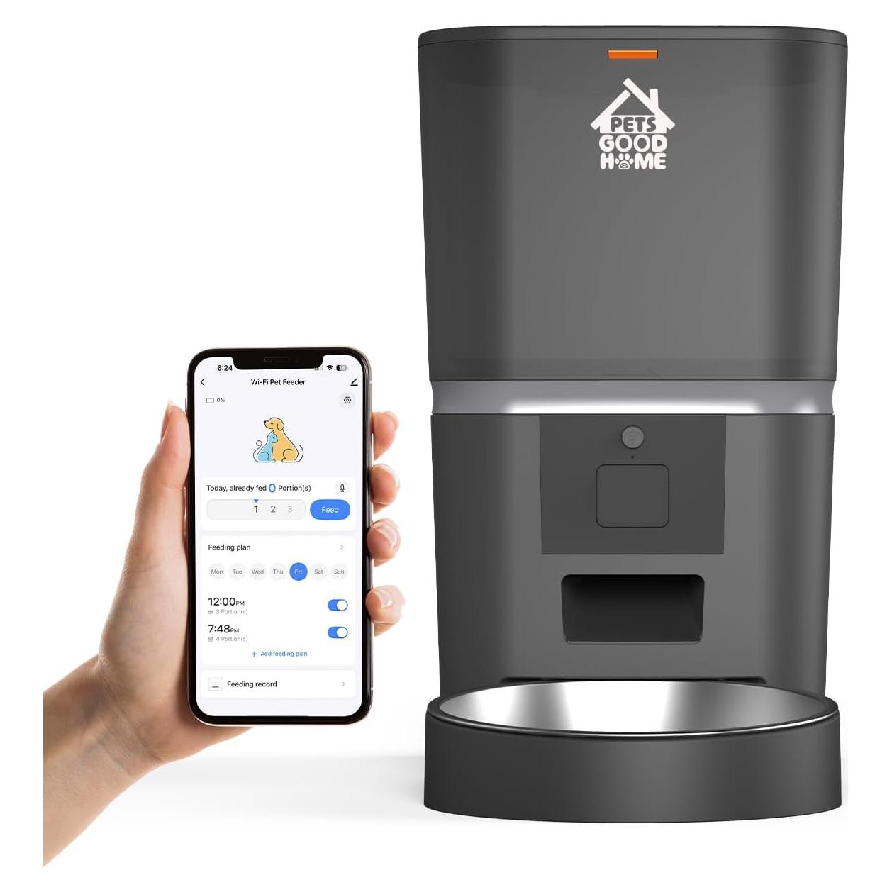 Comedero Inteligente PetsGoodHome 6L WiFi para Perros y Gatos