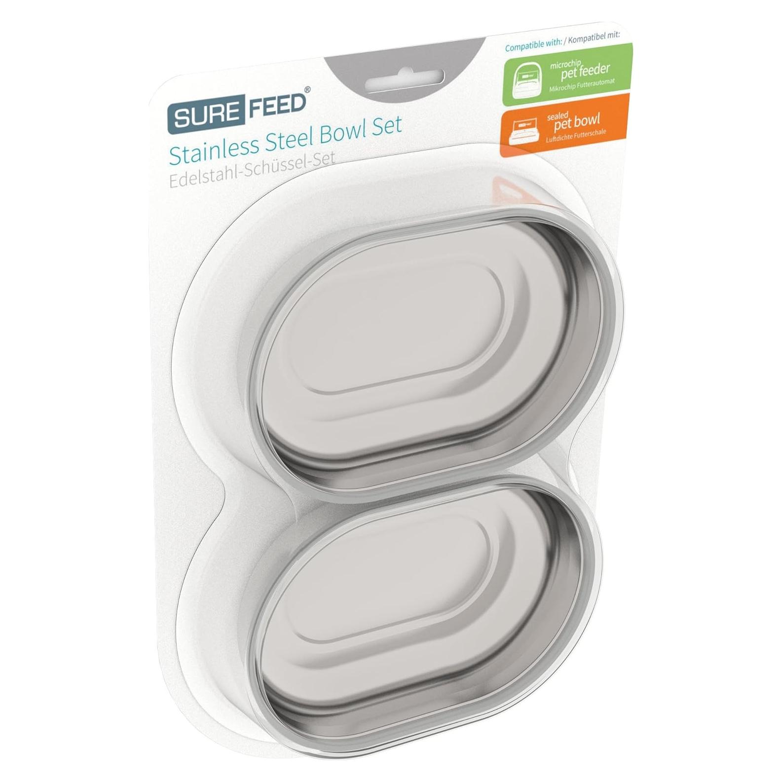 Conjunto de 2 Tazones de Acero Inoxidable SureFeed 414ml