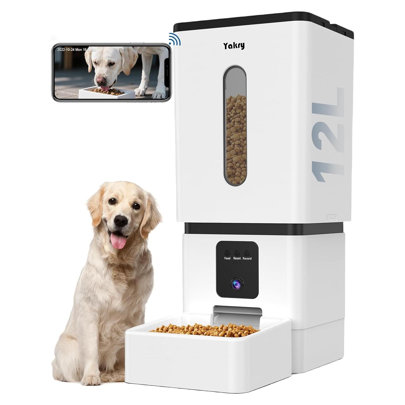 Comedero Automático Yakry 12L para Perros Grandes con Cámara HD