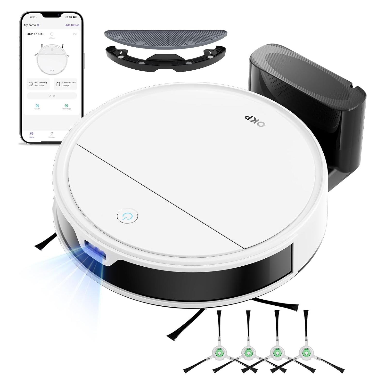 Robot Aspirador y Mopa OKP Life K5 Ultra 3 en 1 6000Pa