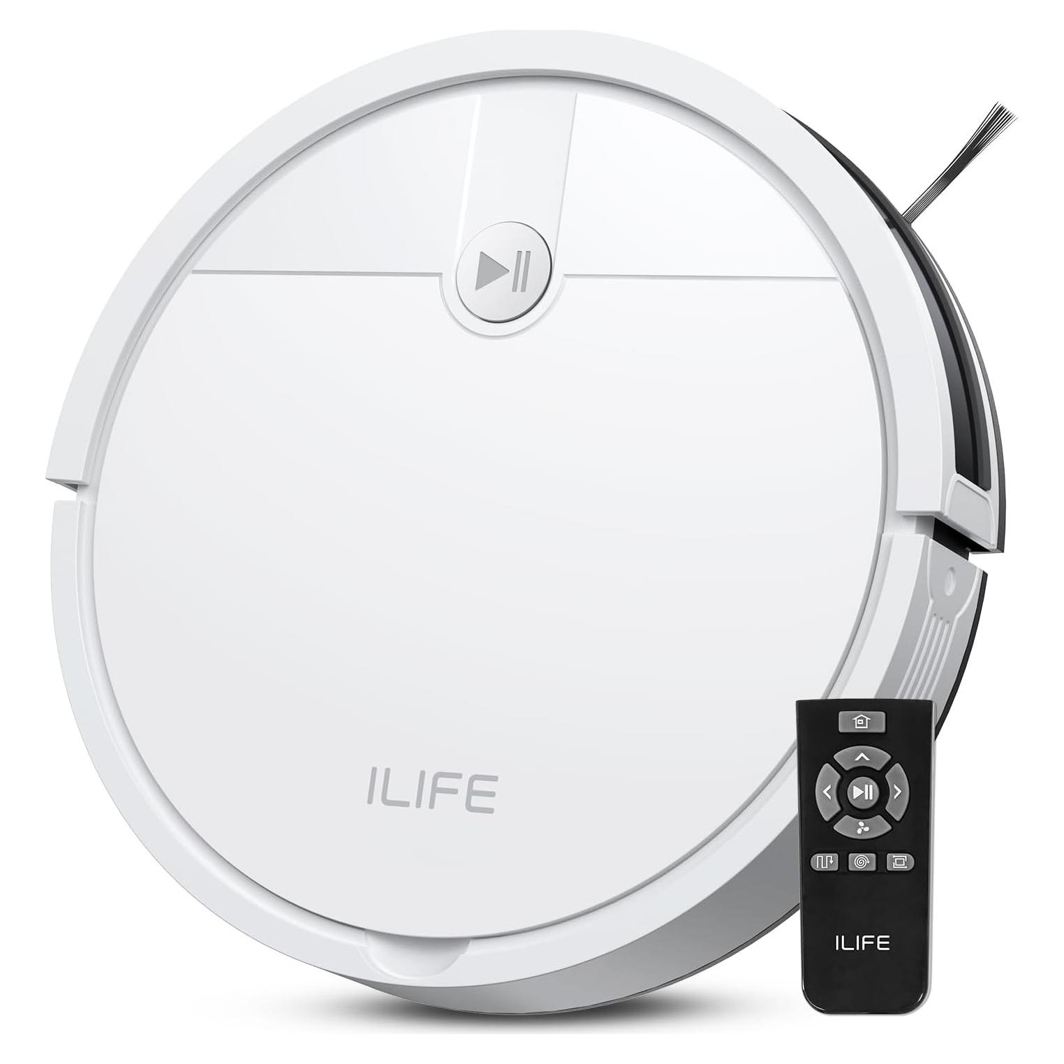 Aspiradora Robot ILIFE V2 Blanca, Carga Automática, 120 Minutos