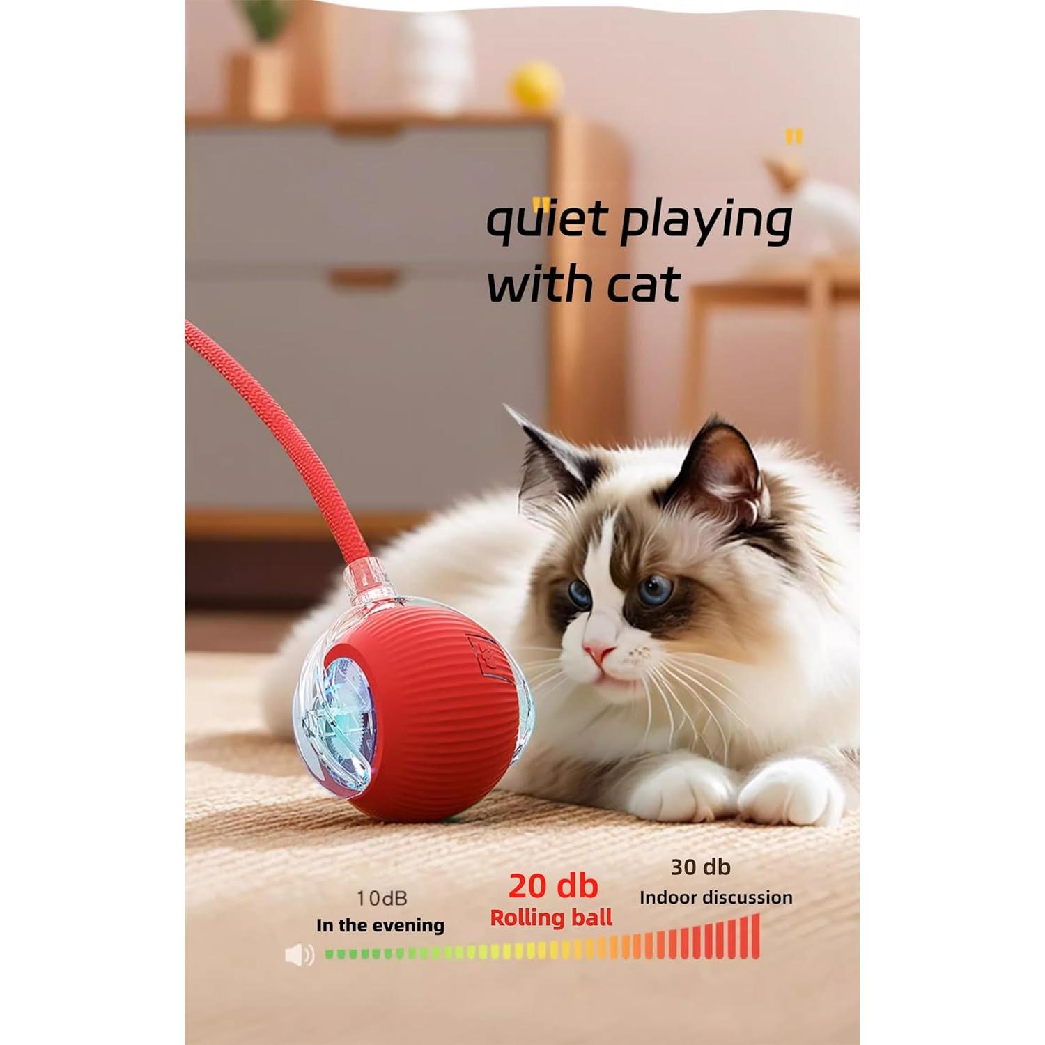 Juguete Interactivo para Gatos APTION RB02 Bola Rodante 360°