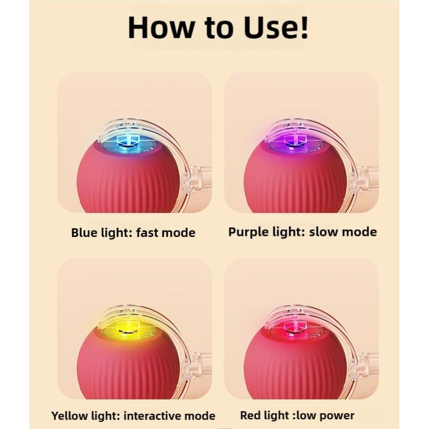 Juguete Interactivo para Gatos APTION RB02 Bola Rodante 360°