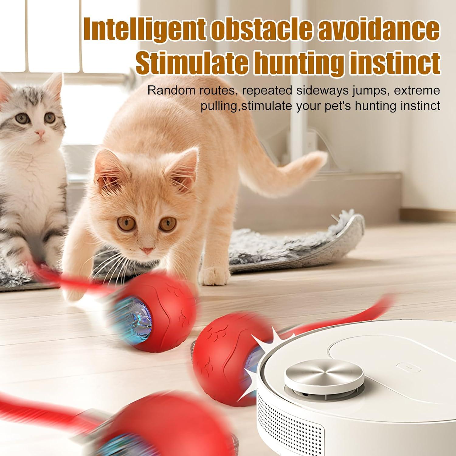 Bola Interactiva para Gatos SHANGFEI, Automática, Roja