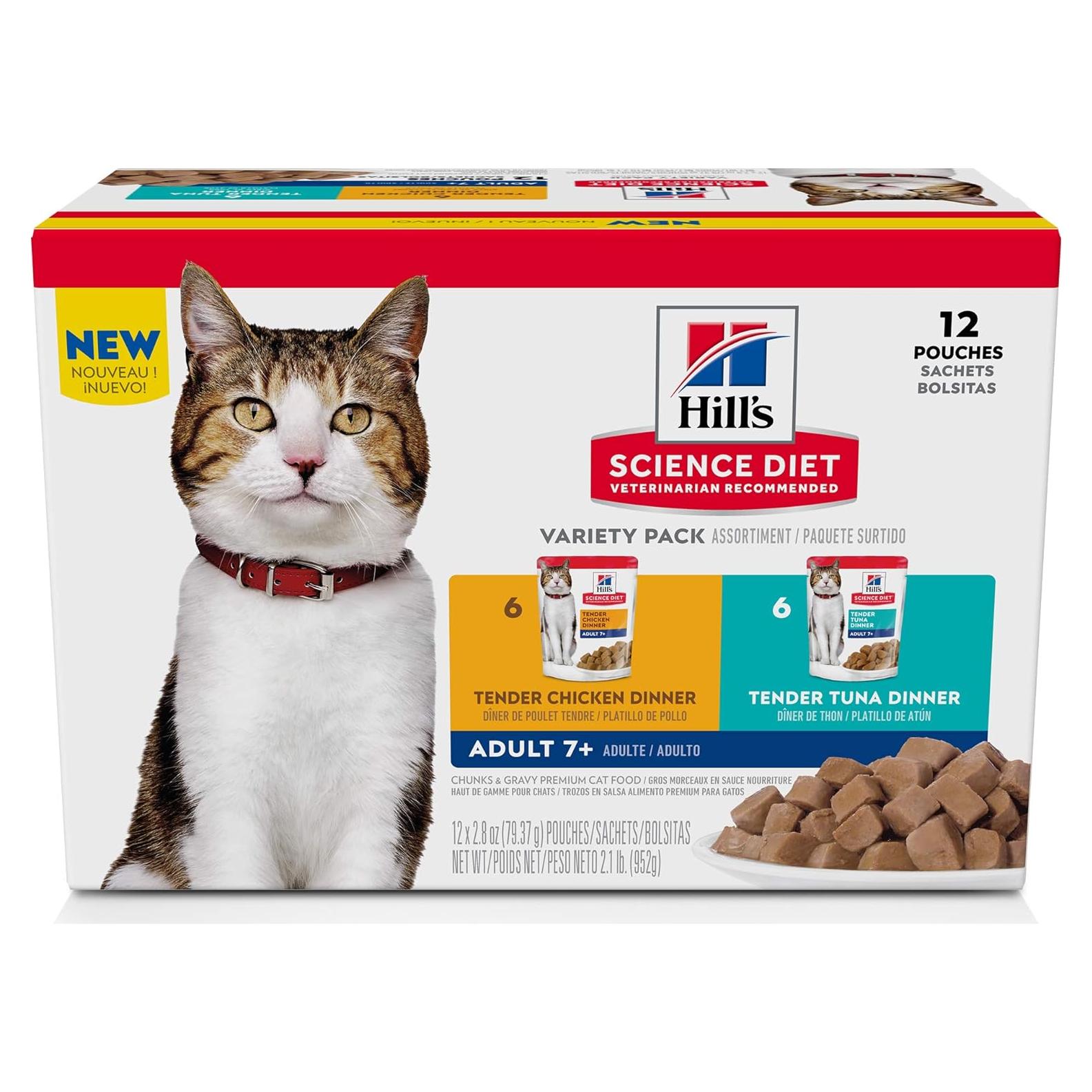 Comida Húmeda para Gatos Hill's Science Diet 7+ Variado 24x79.4g