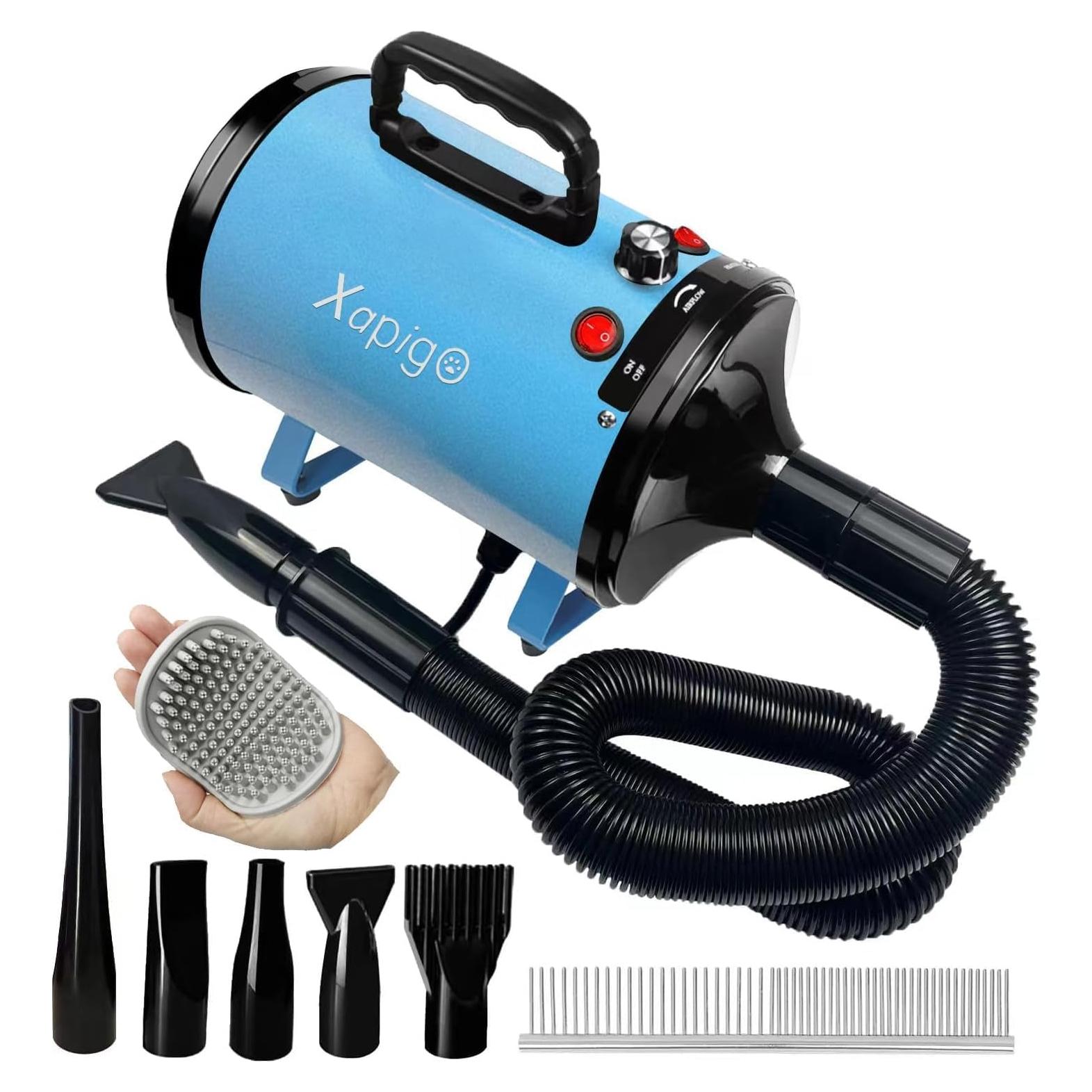 Secador de Pelo para Perros Xapigo YC-001 con 4 Boquillas