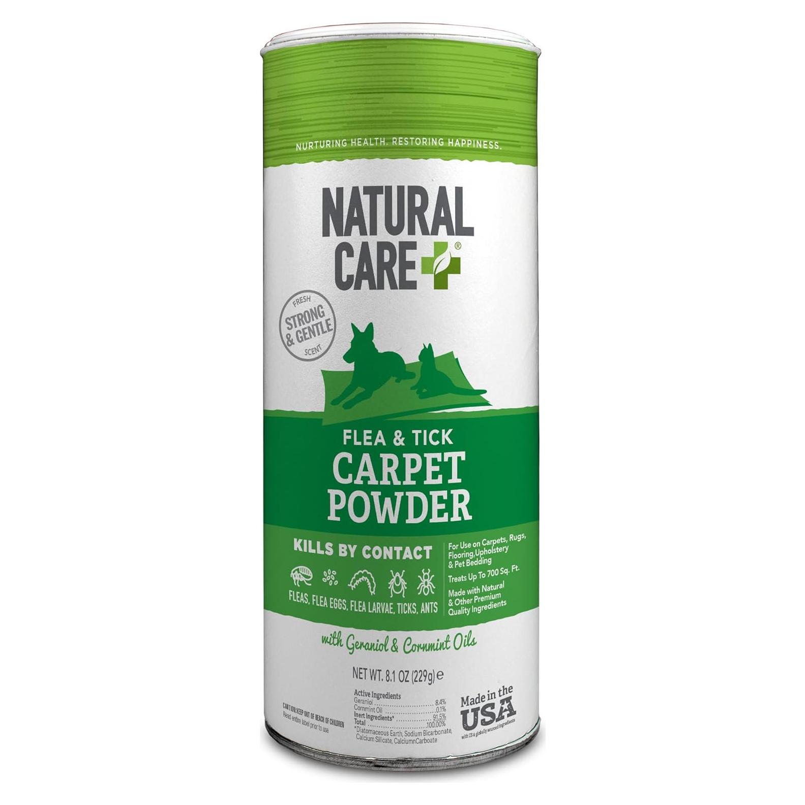 Polvo Natural Care para Alfombras 230g - Contra Pulgas y Garrapatas