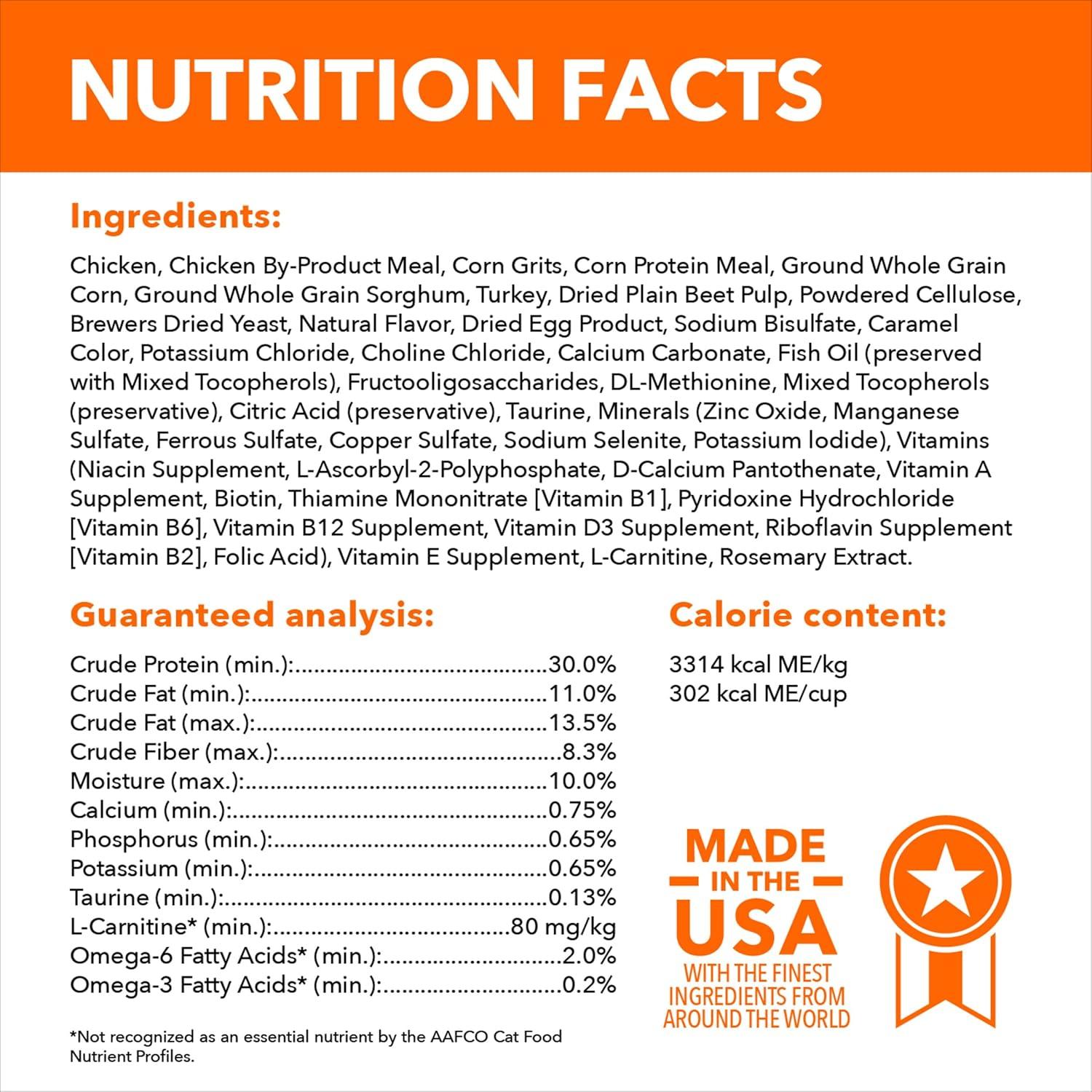IAMS Comida Seca para Gatos Adultos 3.18 kg Pollo y Pavo