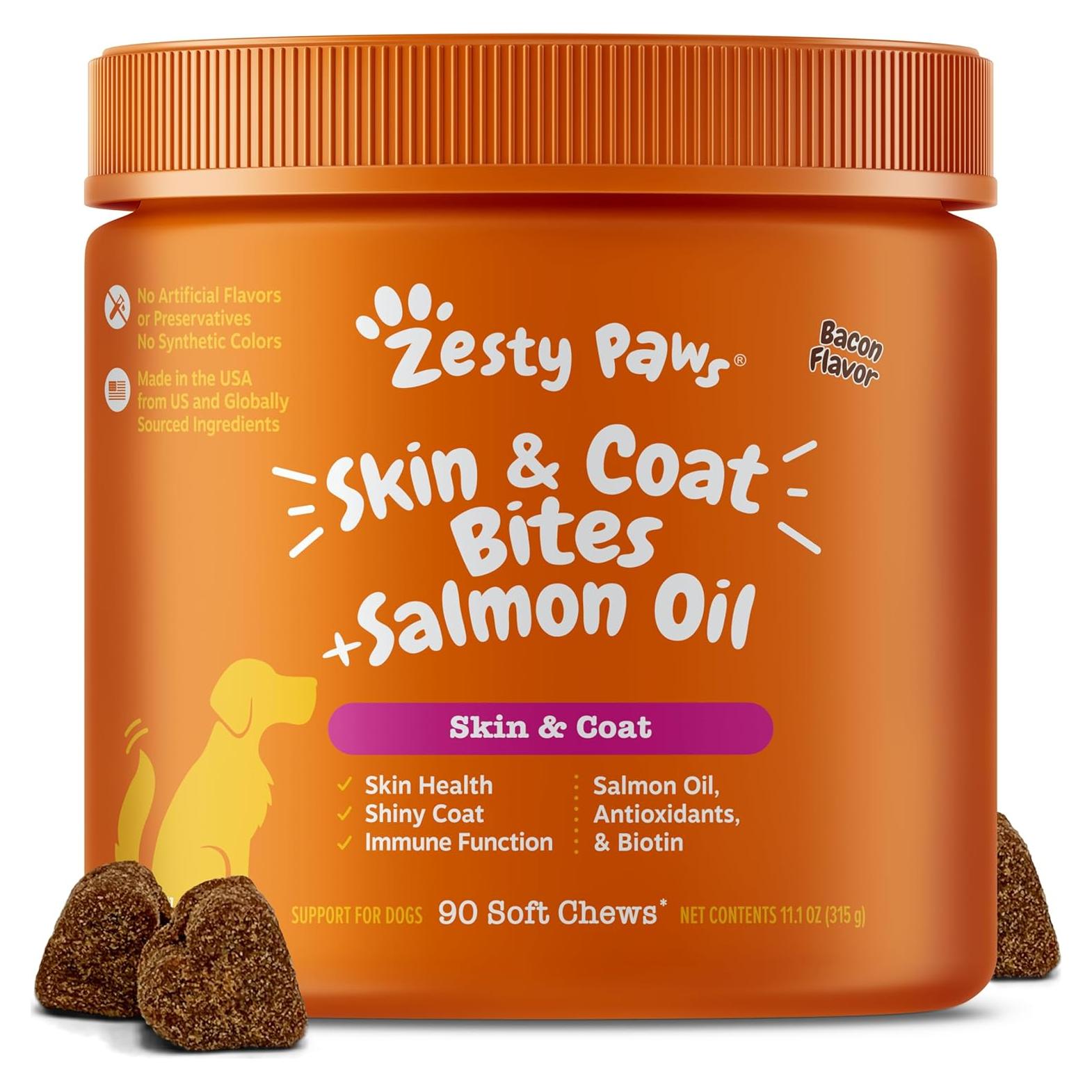 Galletas de Salmón Zesty Paws para Perros - 90 Unidades