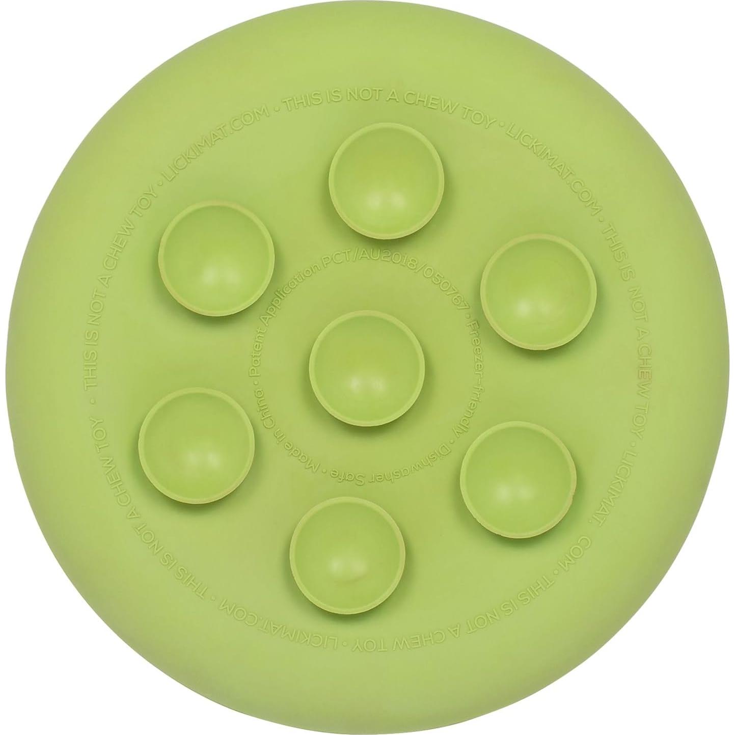 LickiMat UFO Verde - Distractor de Goma Natural para Perros