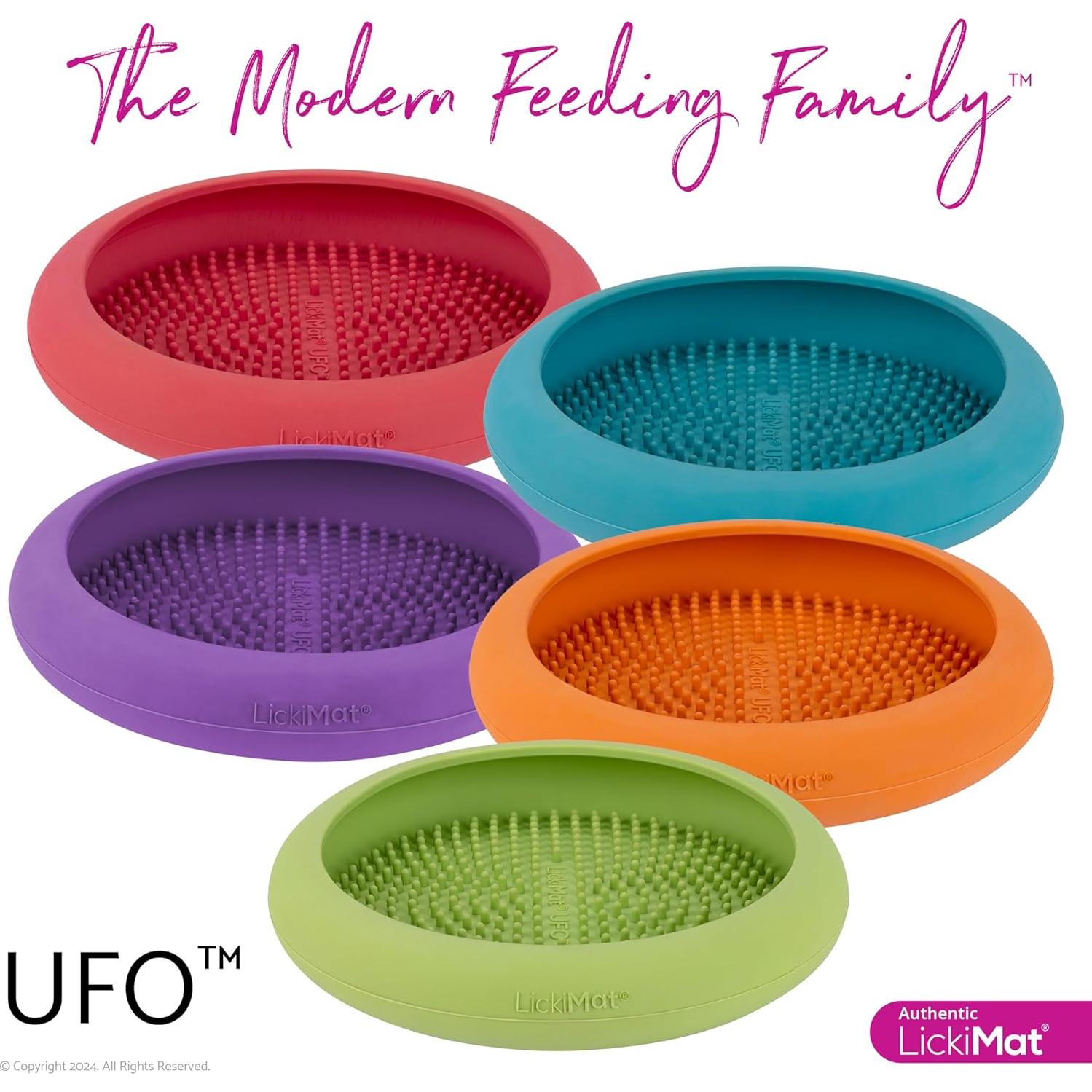 LickiMat UFO Verde - Distractor de Goma Natural para Perros