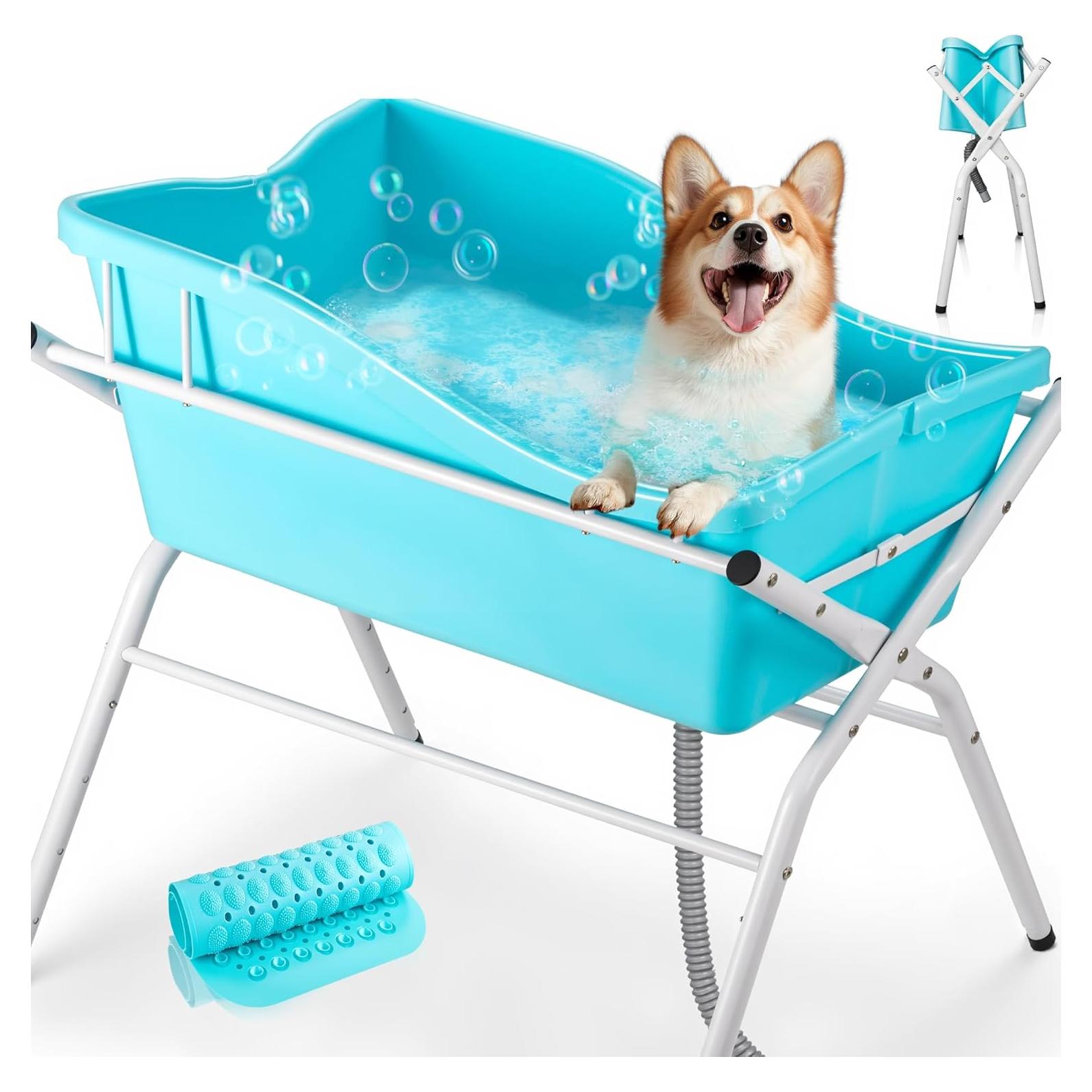 Bañera Elevada Plegable para Perros y Gatos - 3 Niveles