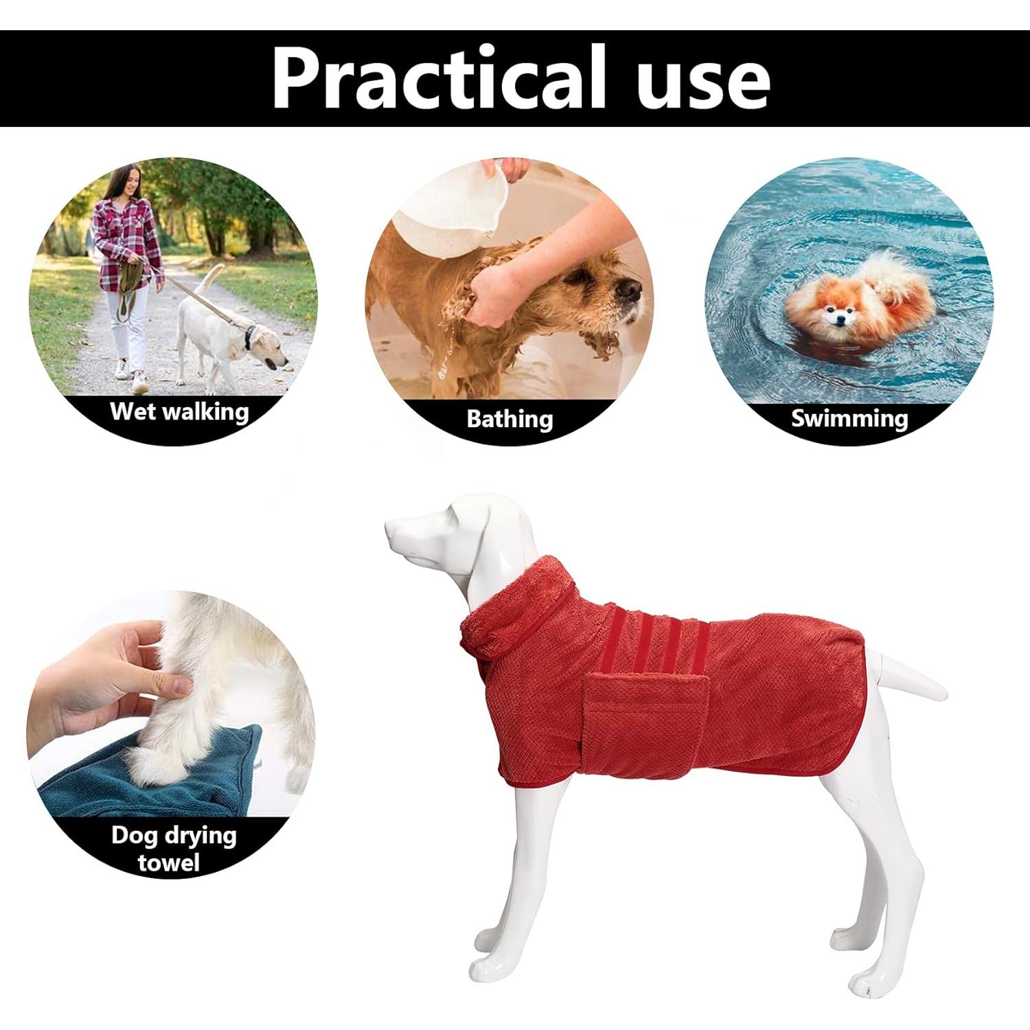 Toalla Secadora para Perros Geyecete Rojo Piña XS