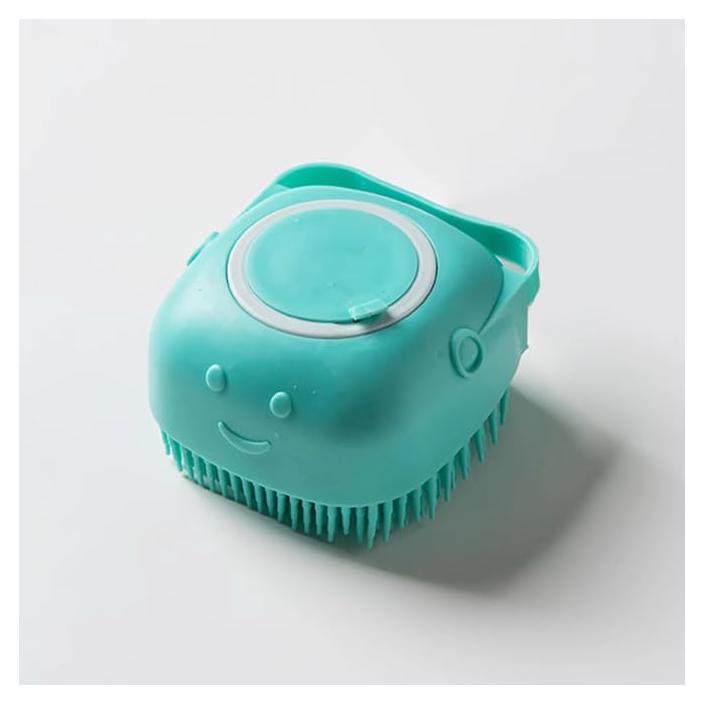 Cepillo de Baño para Mascotas con Dispensador de Jabón 2 en 1