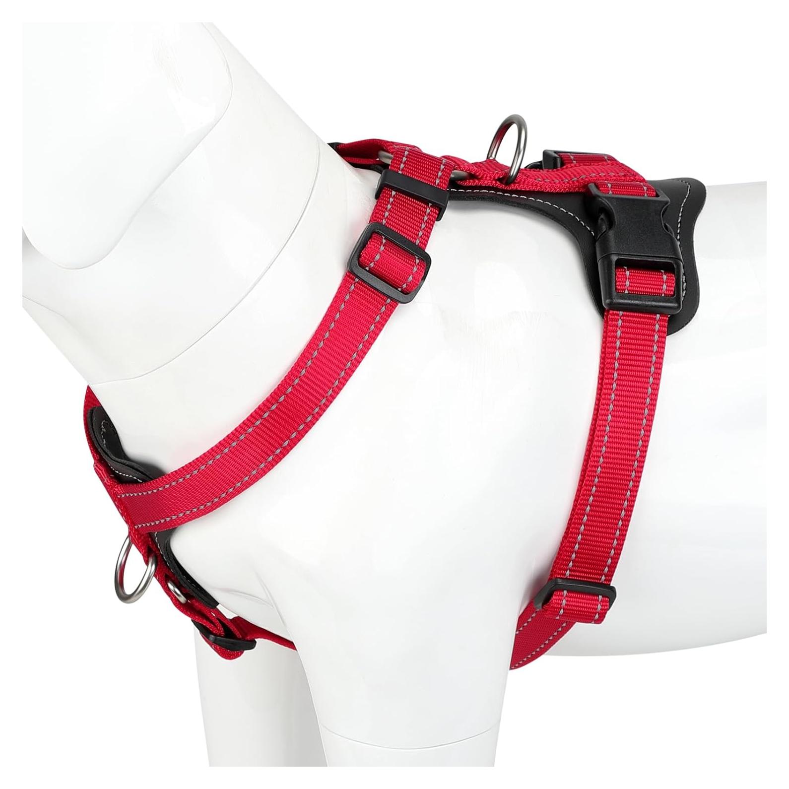 Arnés Ajustable para Perros Plutus Pet Rojo M Sin Tirones