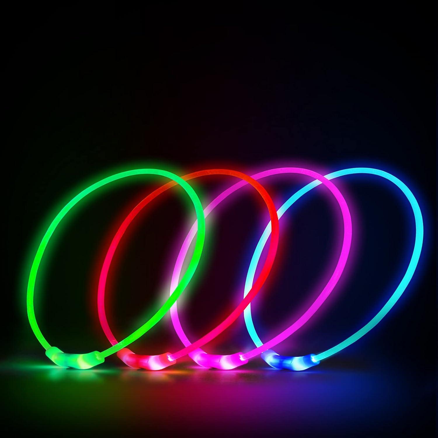 Collar de Perro LED Recargable NOVKIN Azul Impermeable IP67